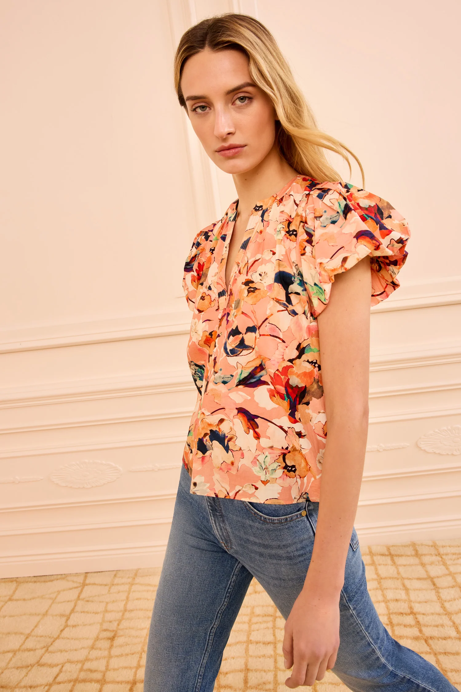 Abril Cotton Top - Camellia