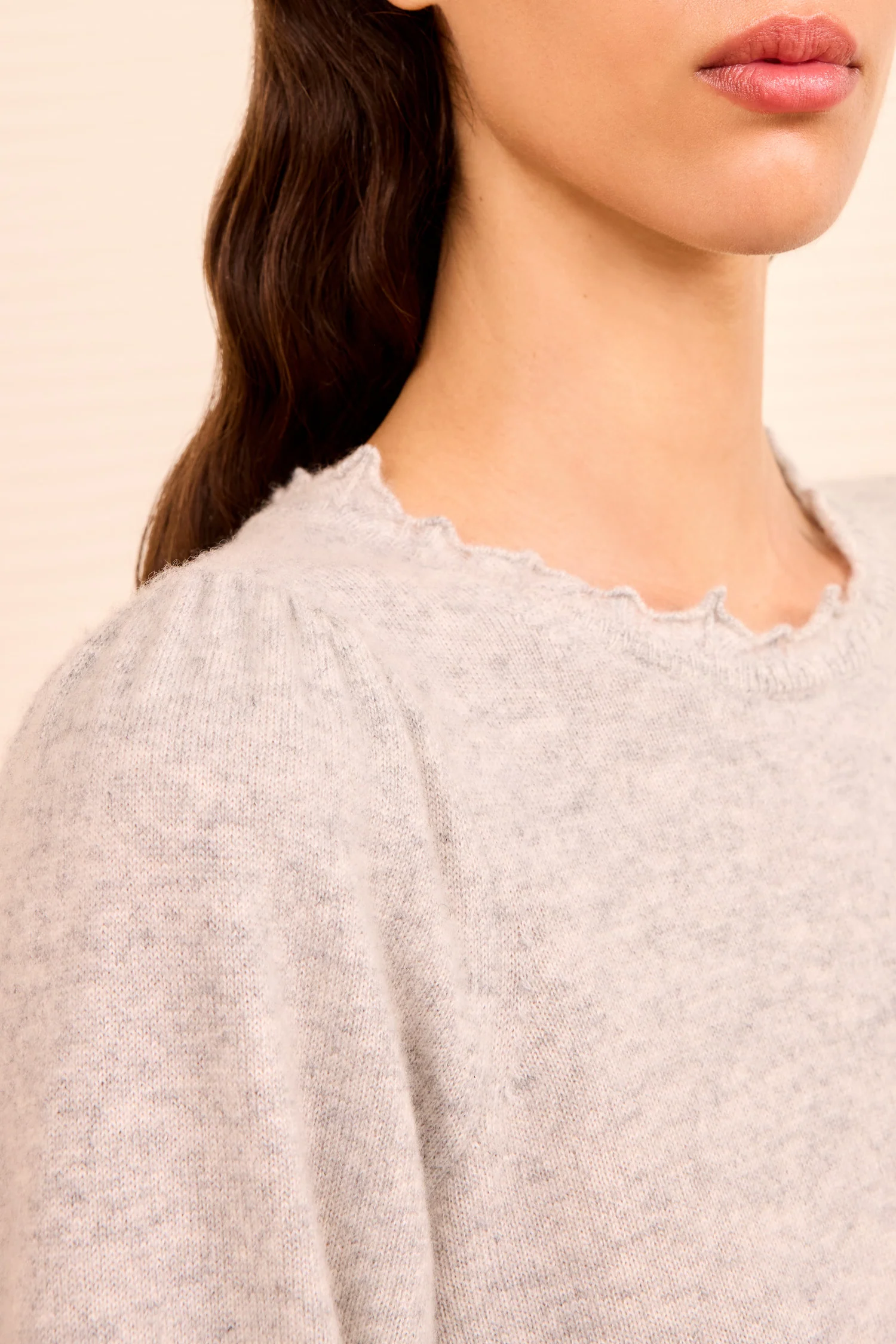 Adette Long Sleeve Pullover - Pebble - Image 2