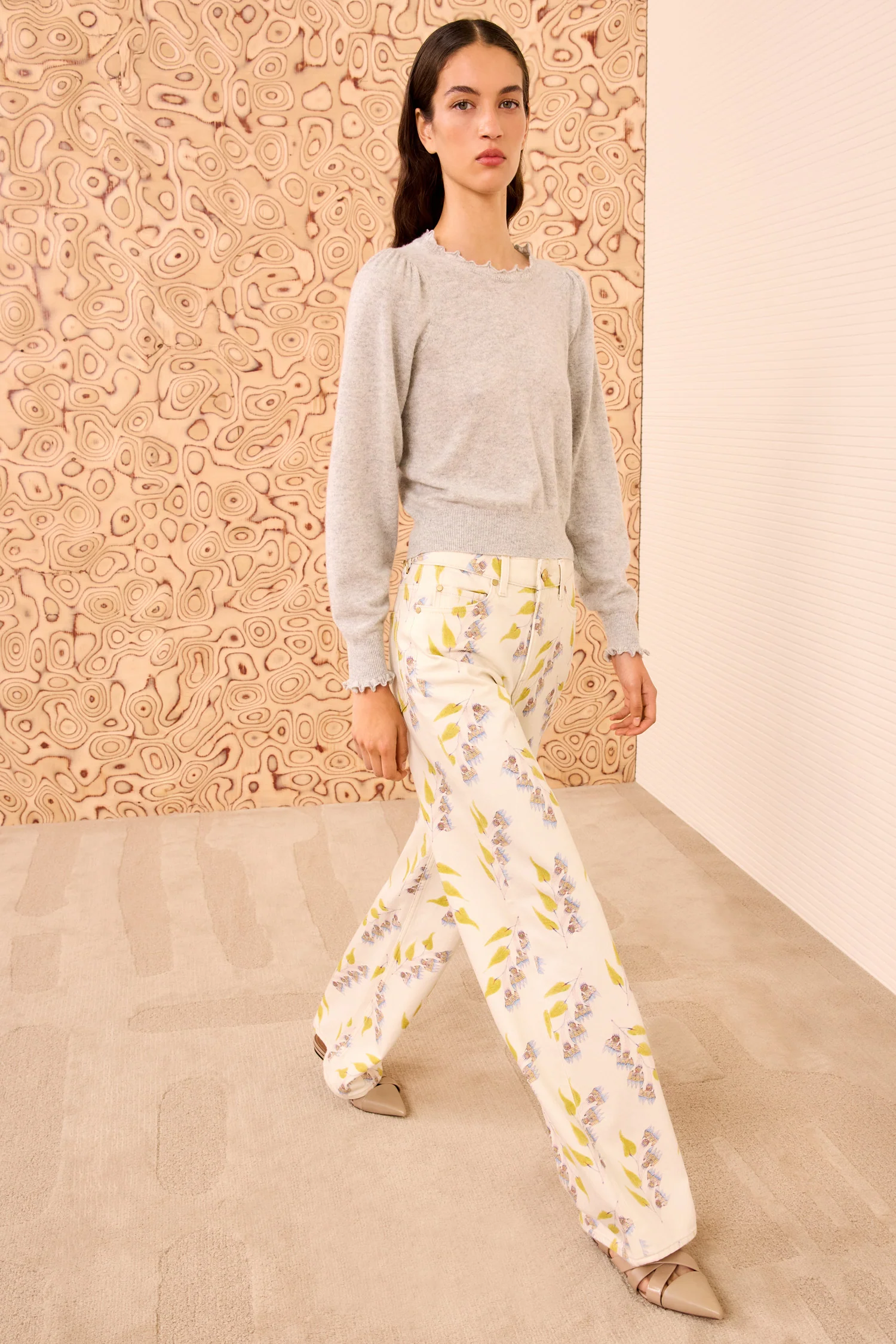 Adette Long Sleeve Pullover - Pebble - Image 3