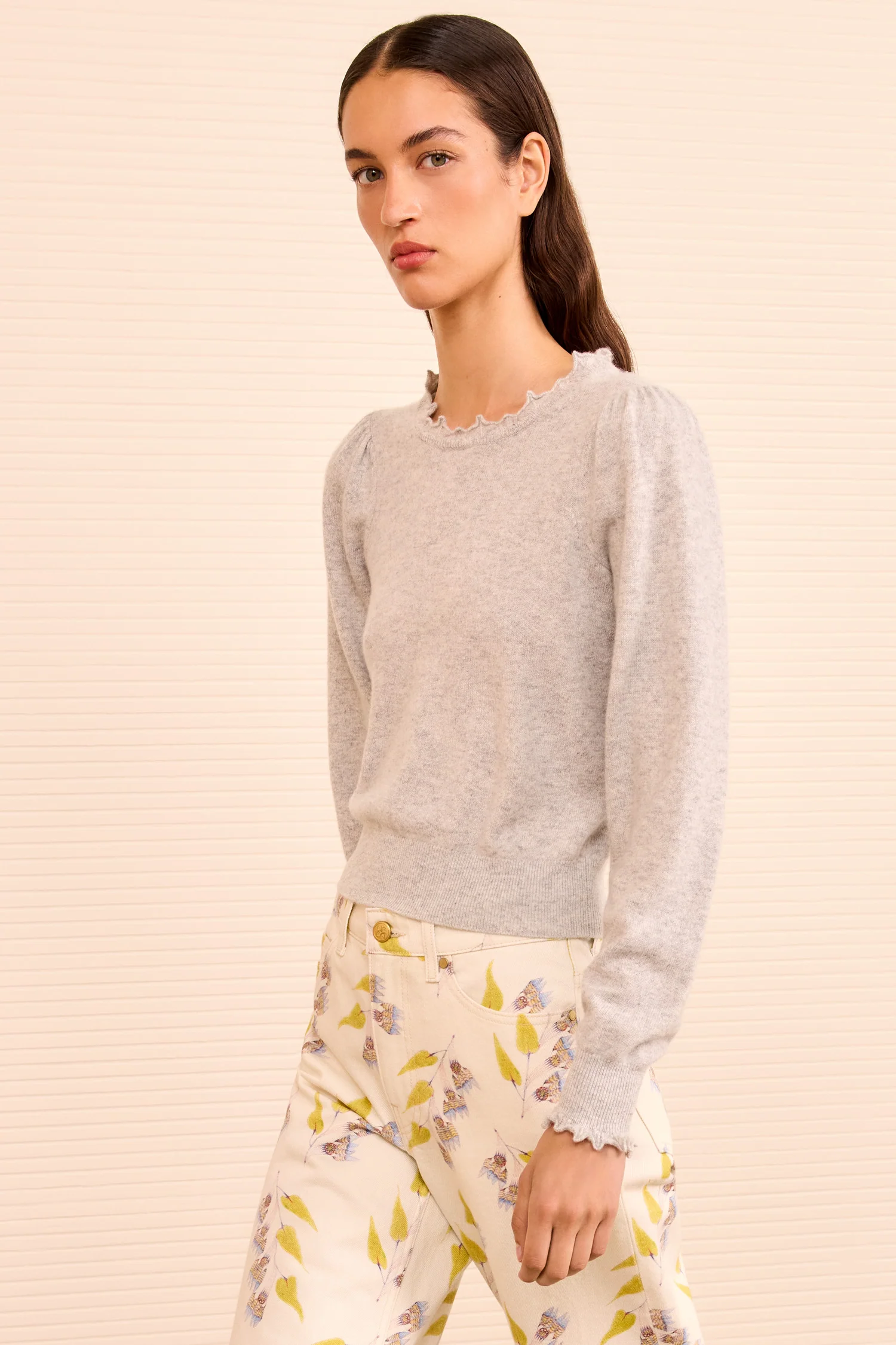 Adette Long Sleeve Pullover - Pebble - Image 5