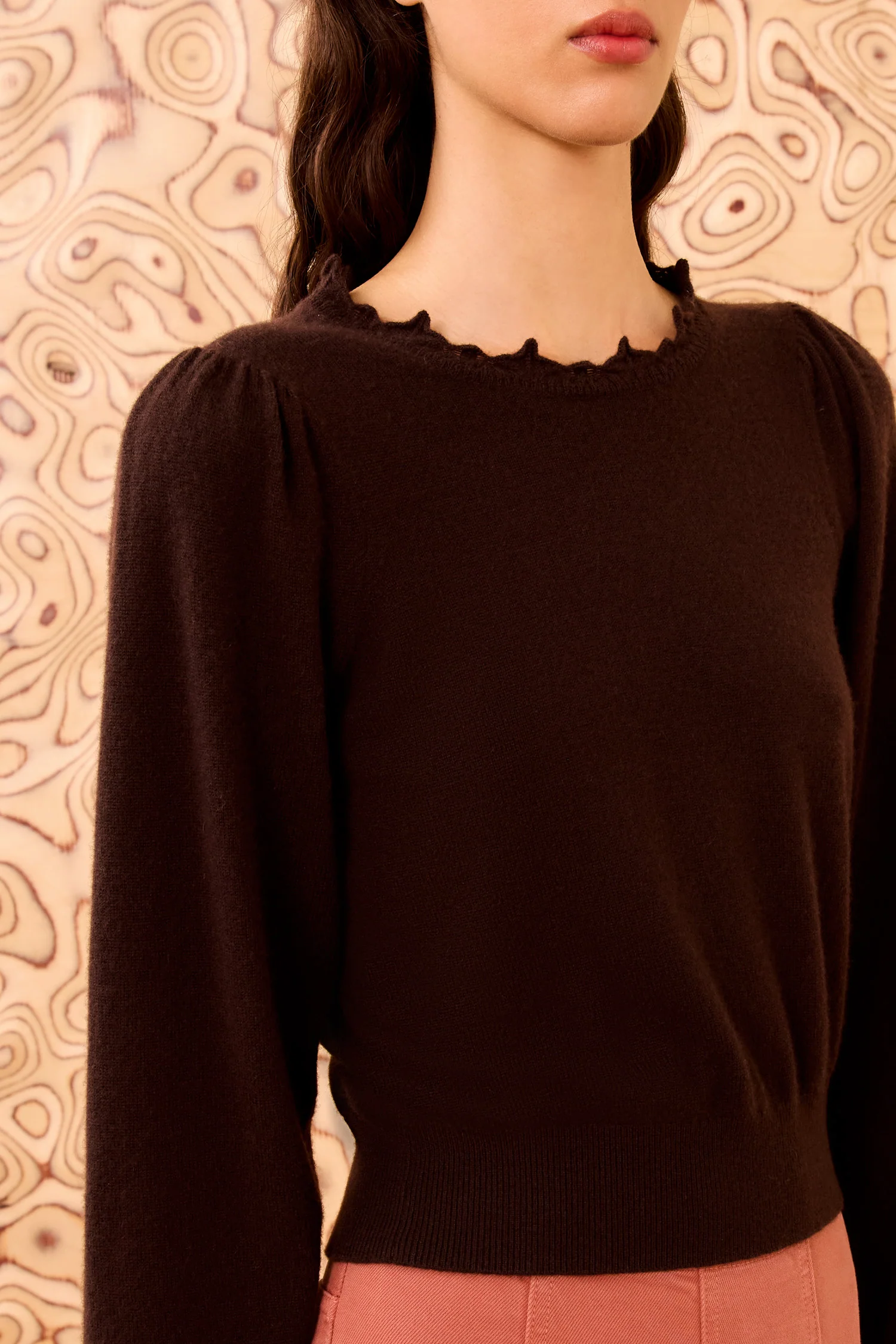 Adette Long Sleeve Pullover - Wenge - Image 2