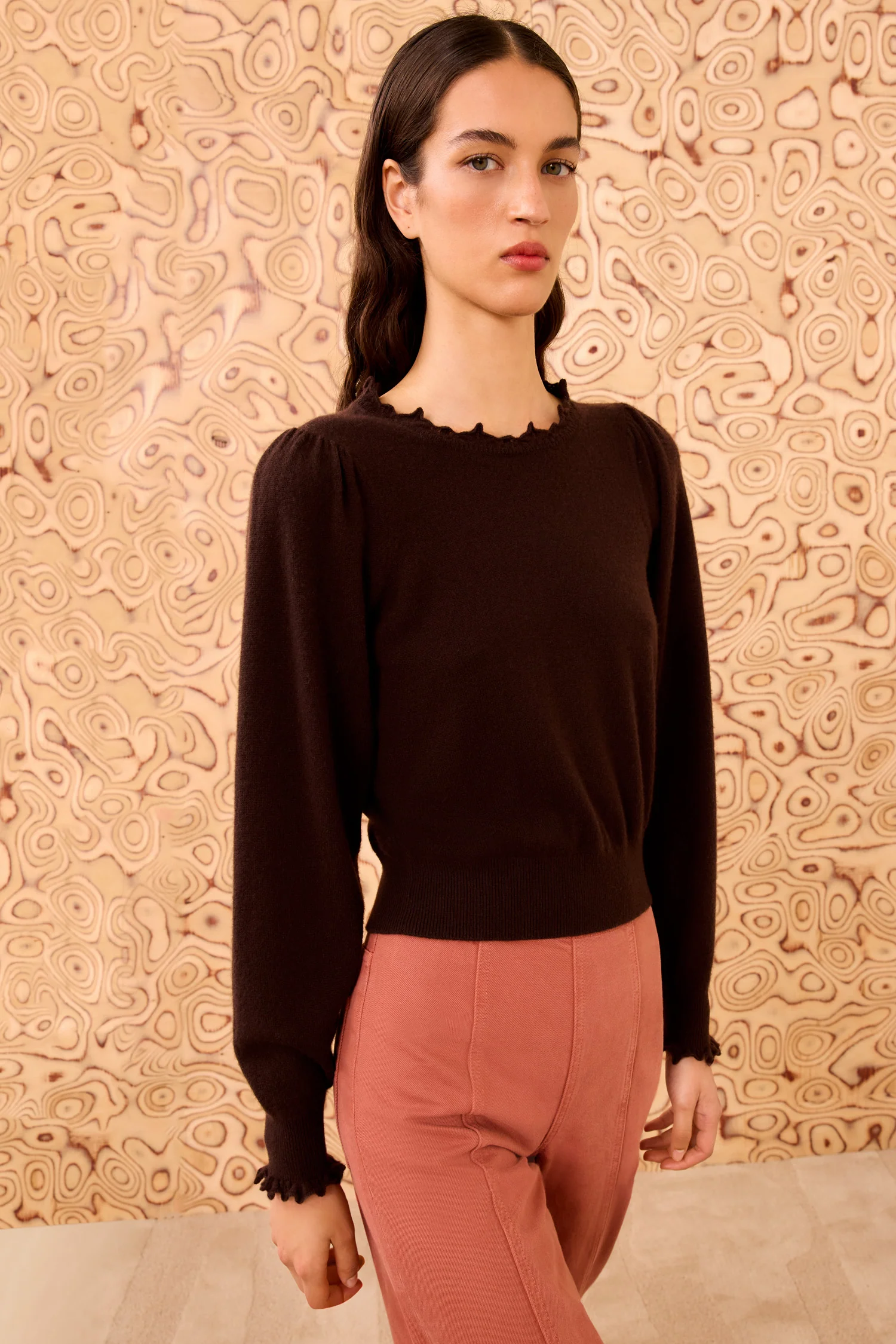 Adette Long Sleeve Pullover - Wenge - Image 3