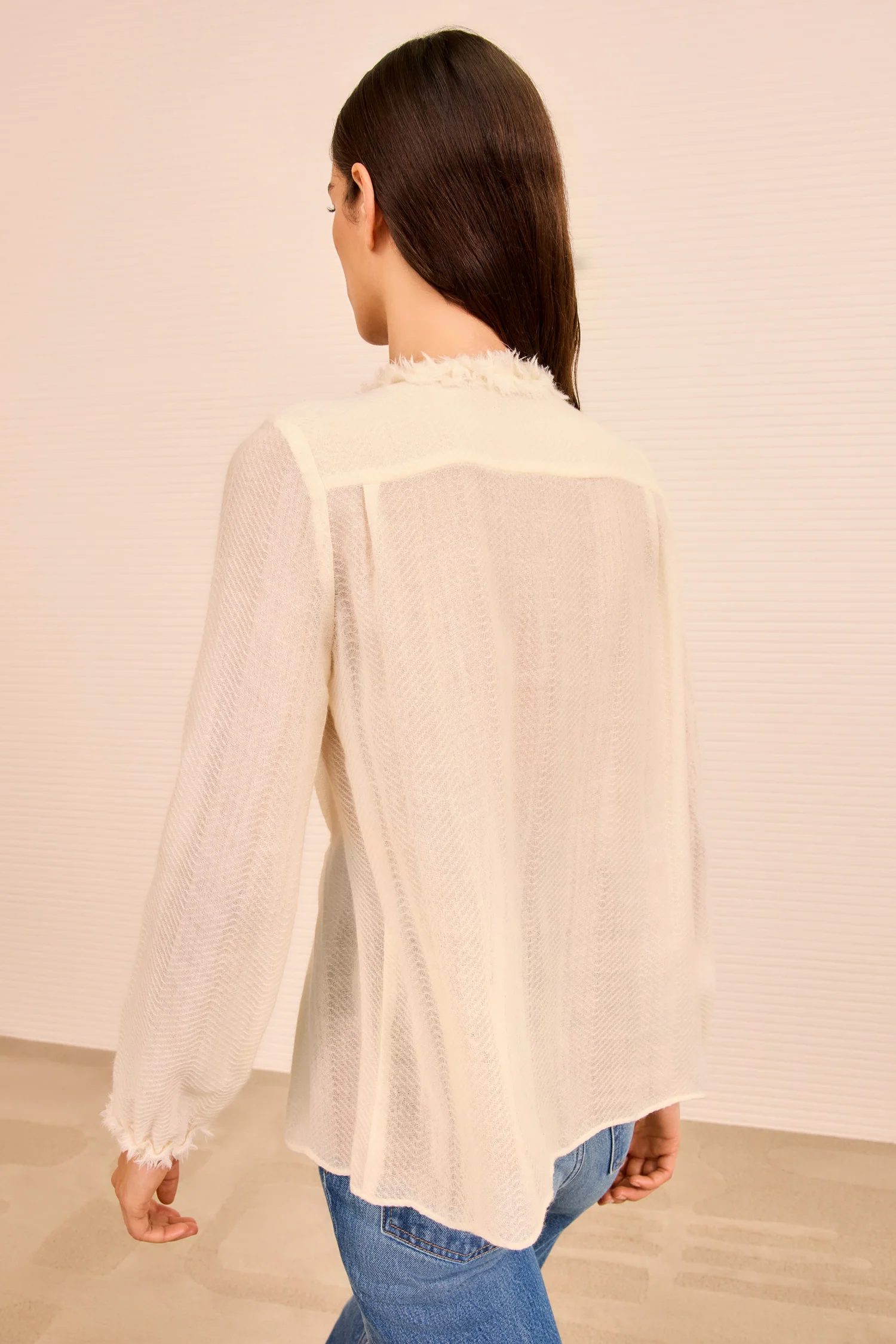 Adriel Long Sleeve Tunic Blouse - Cowrie - Image 5