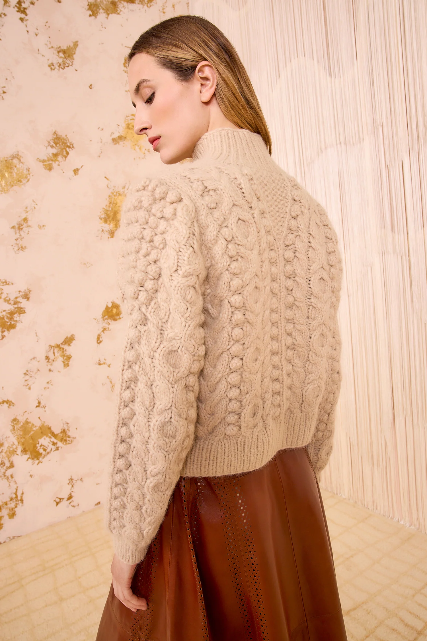 Albia Alpaca Knit Pullover - Dune - Image 4