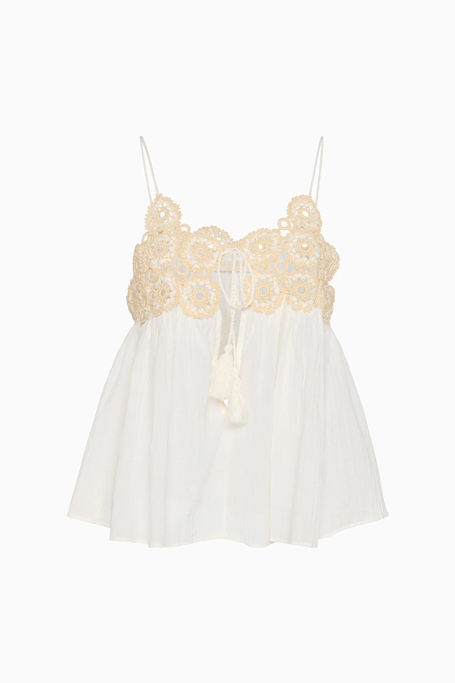 Alessia Coverup Top with Crochet Detail - Creme - Image 5