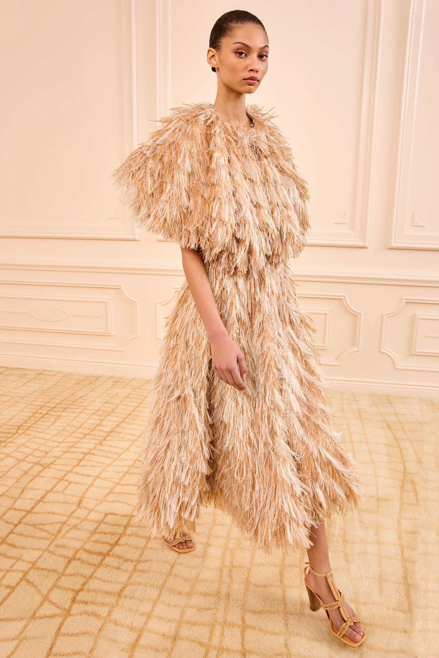 Amalia Rafia Coat - Sand Dollar - Image 3