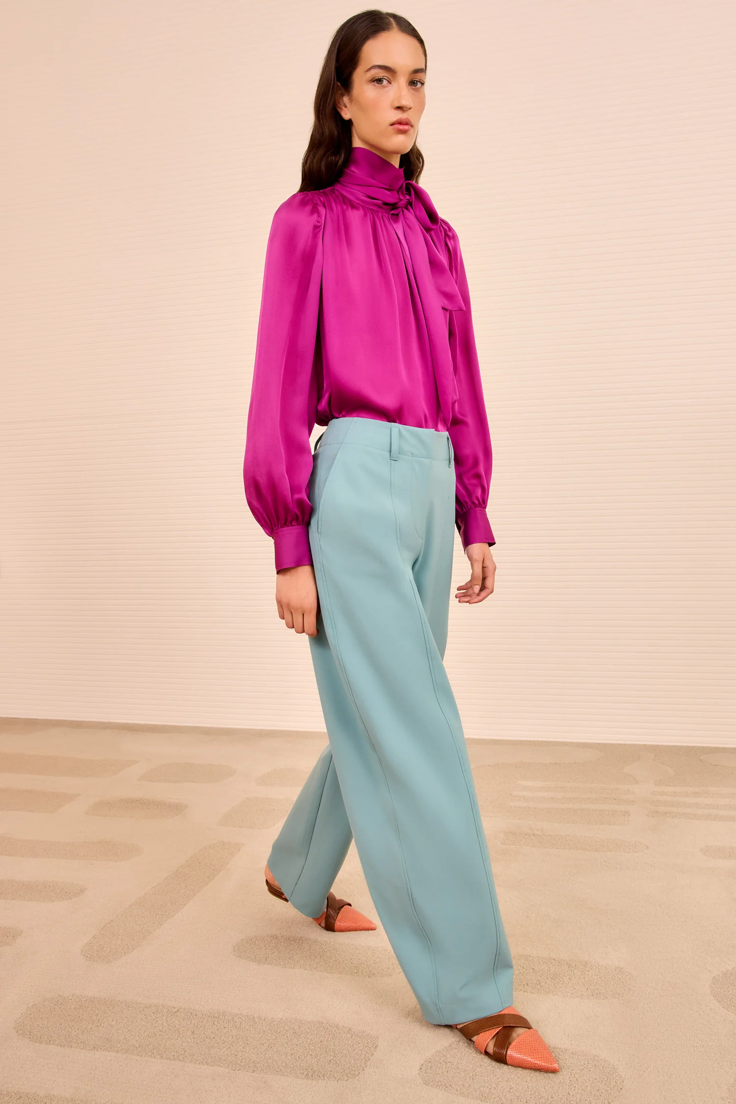 Ames Barrell Leg Trouser - Ocean - Image 3