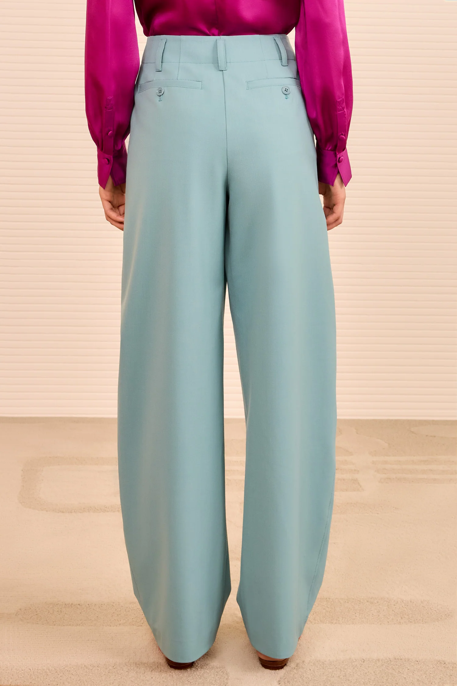 Ames Barrell Leg Trouser - Ocean - Image 4
