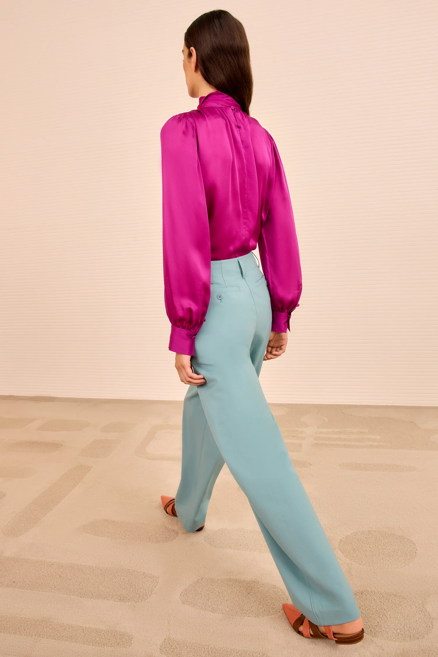 Ames Barrell Leg Trouser - Ocean - Image 5