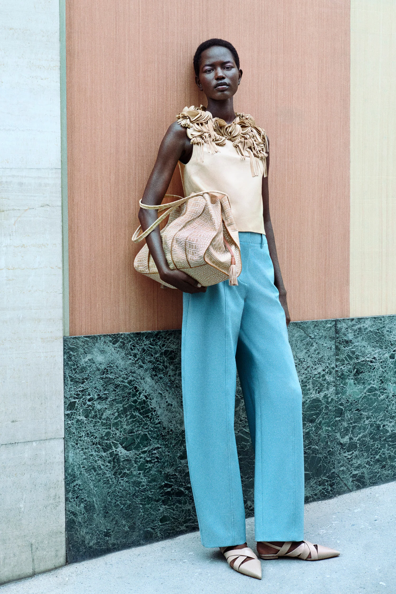 Ames Barrell Leg Trouser - Ocean - Image 6