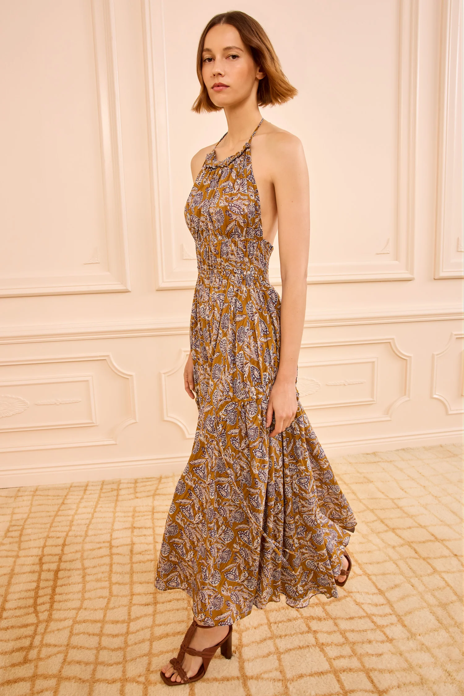 Anelise Halter Midi Dress - Fennel Blossom - Image 3