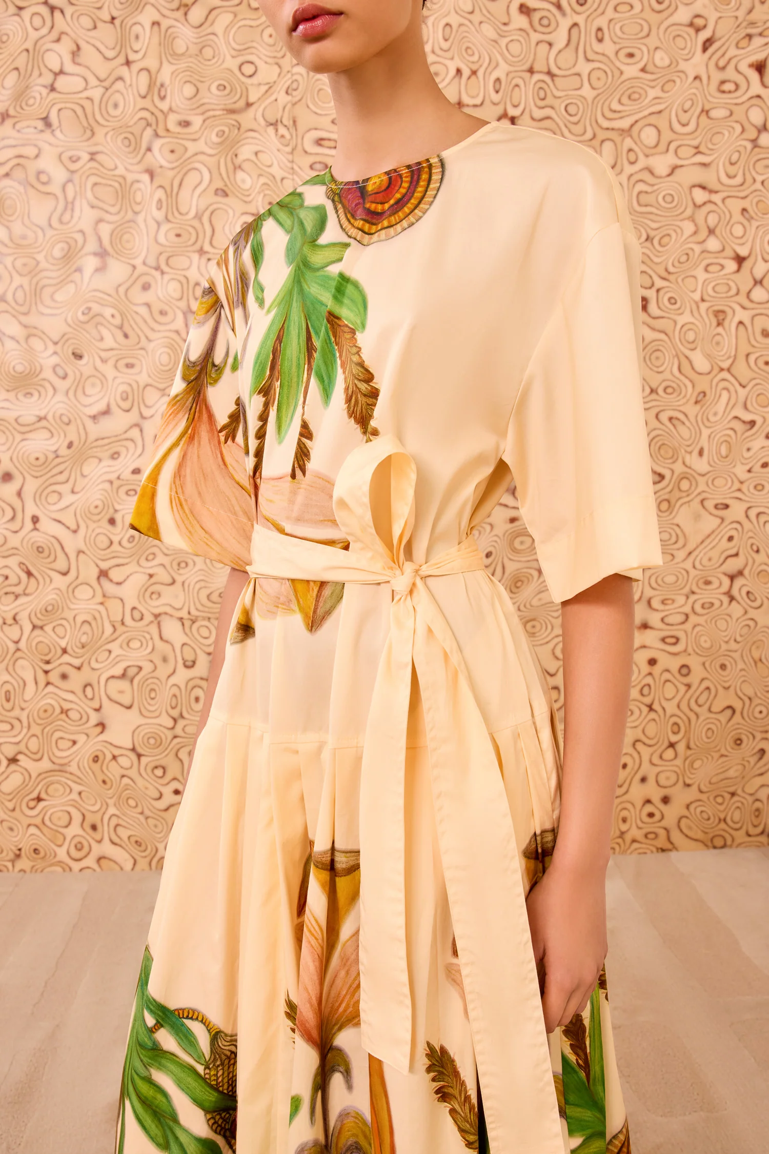 Aniline Drop Waist Cotton Dress - Inner Nature - Image 4