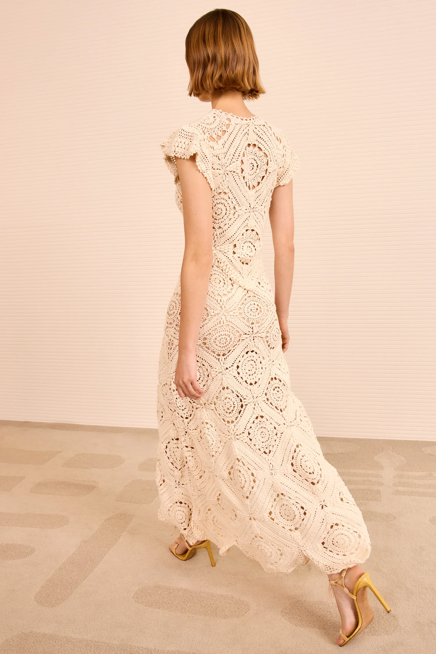 Annalisa Hand Crochet Dress - Cowrie - Image 4