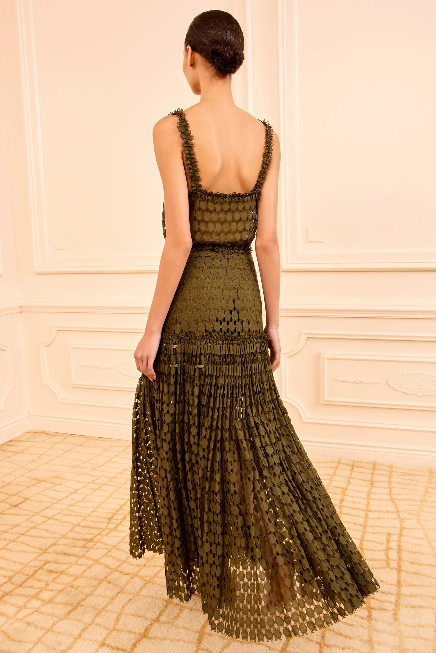 Aris Lace Maxi Skirt - Pine - Image 5