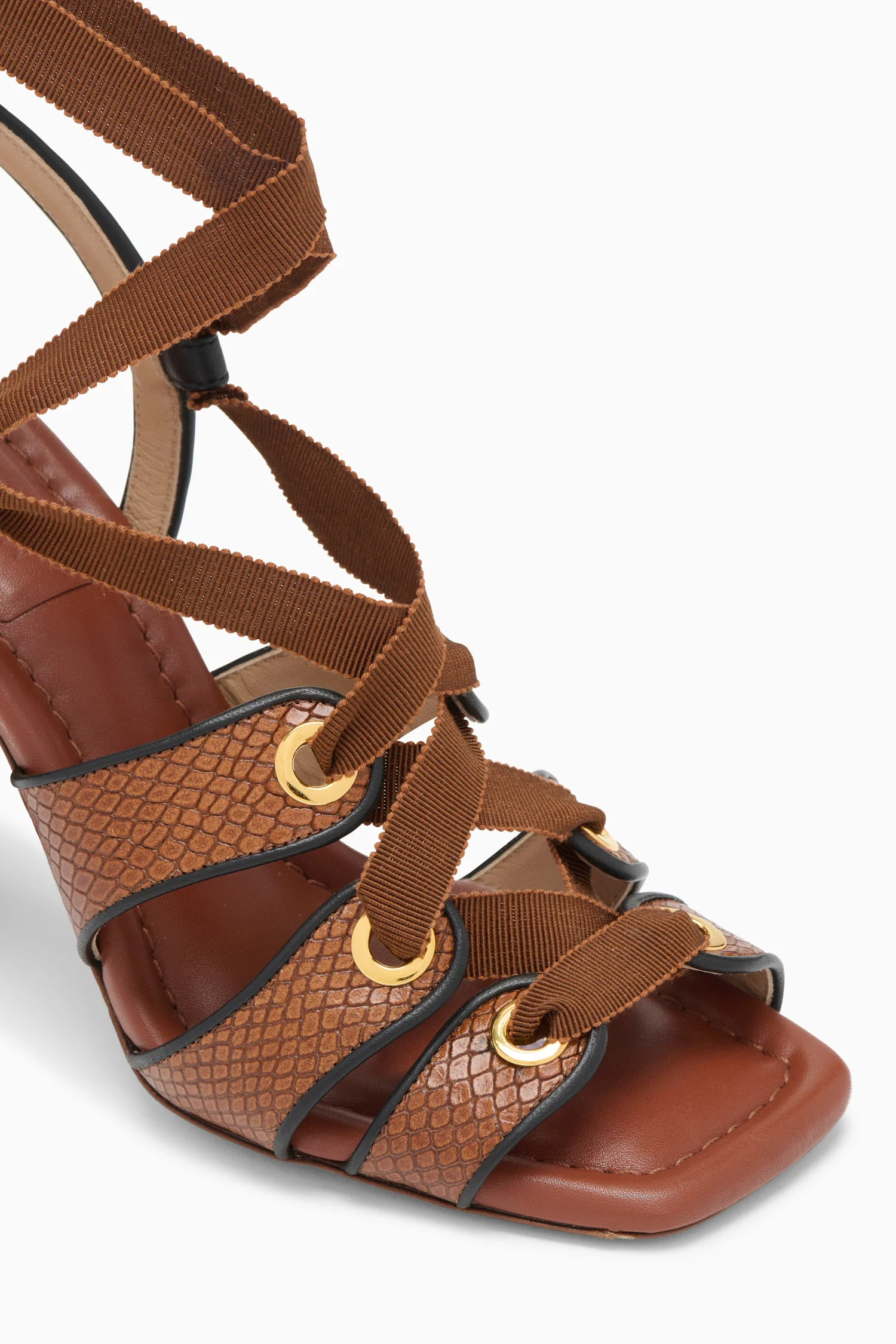 Artemis Eyelet Detail High Heel - Sierra - Image 3