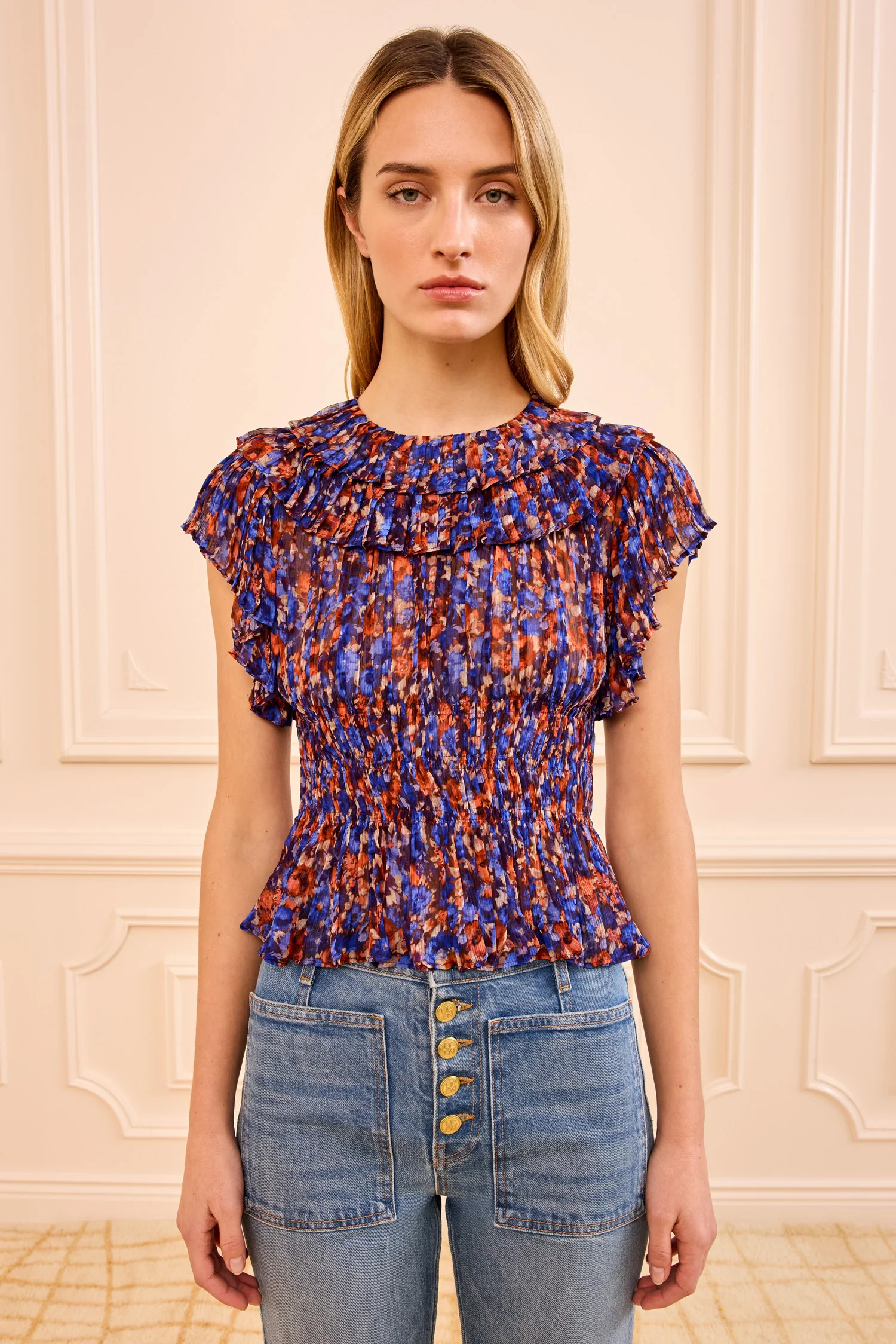 Athene Silk Top - Violet - Image 3