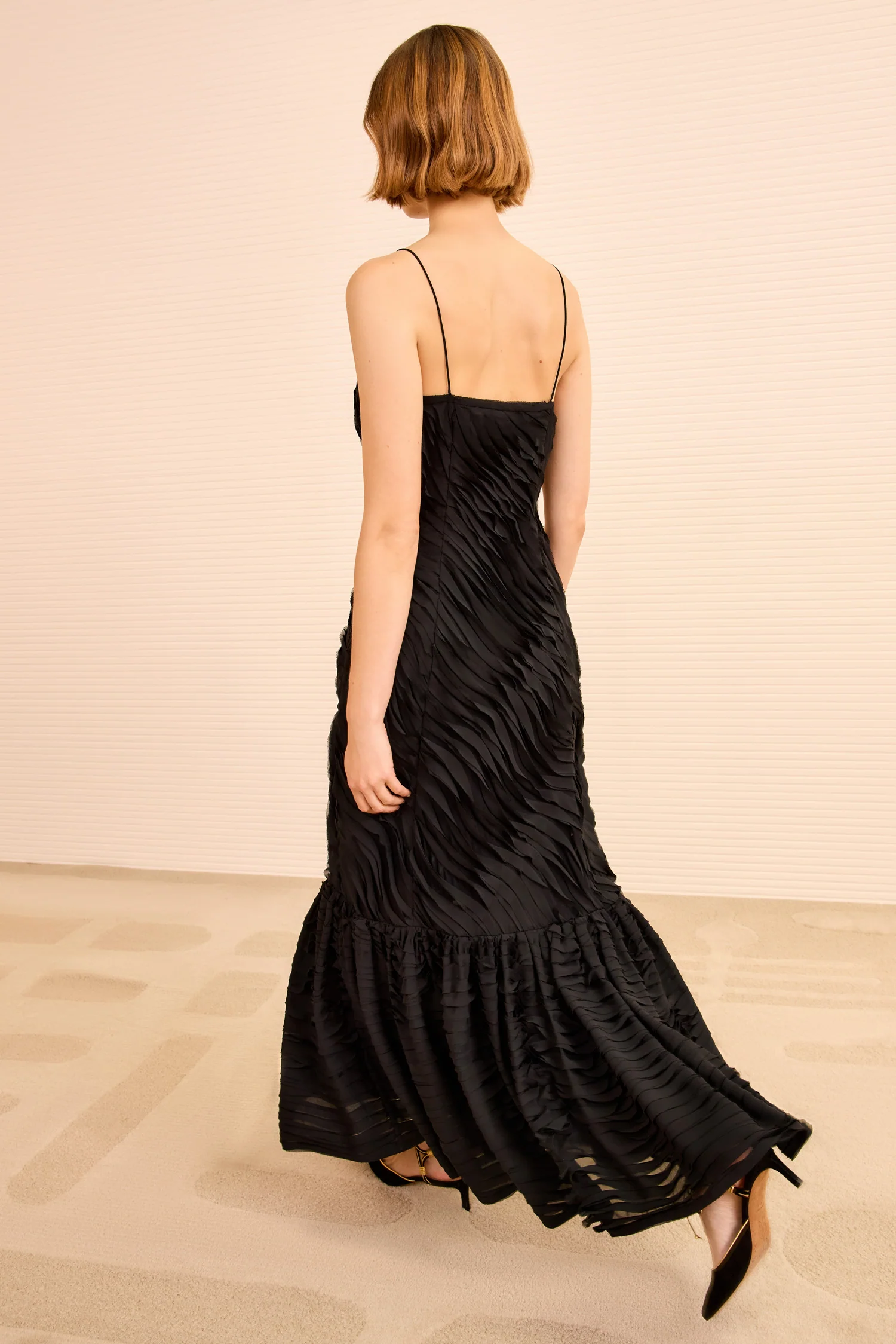 Augustina Cami Long Trumpet Dress - Noir - Image 5