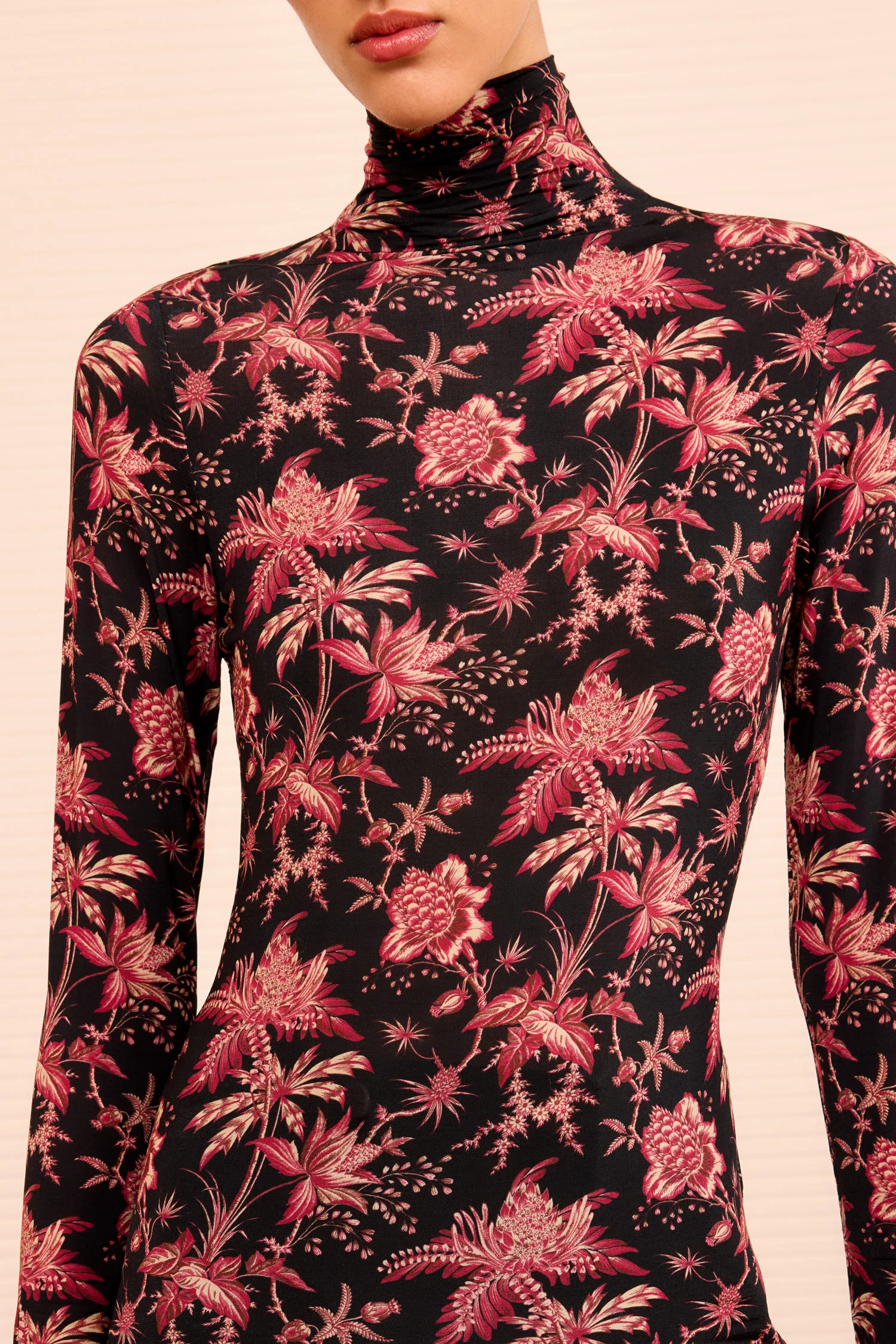 Aurelia Jersey Long Sleeve Turtleneck - Midnight Lily - Image 2