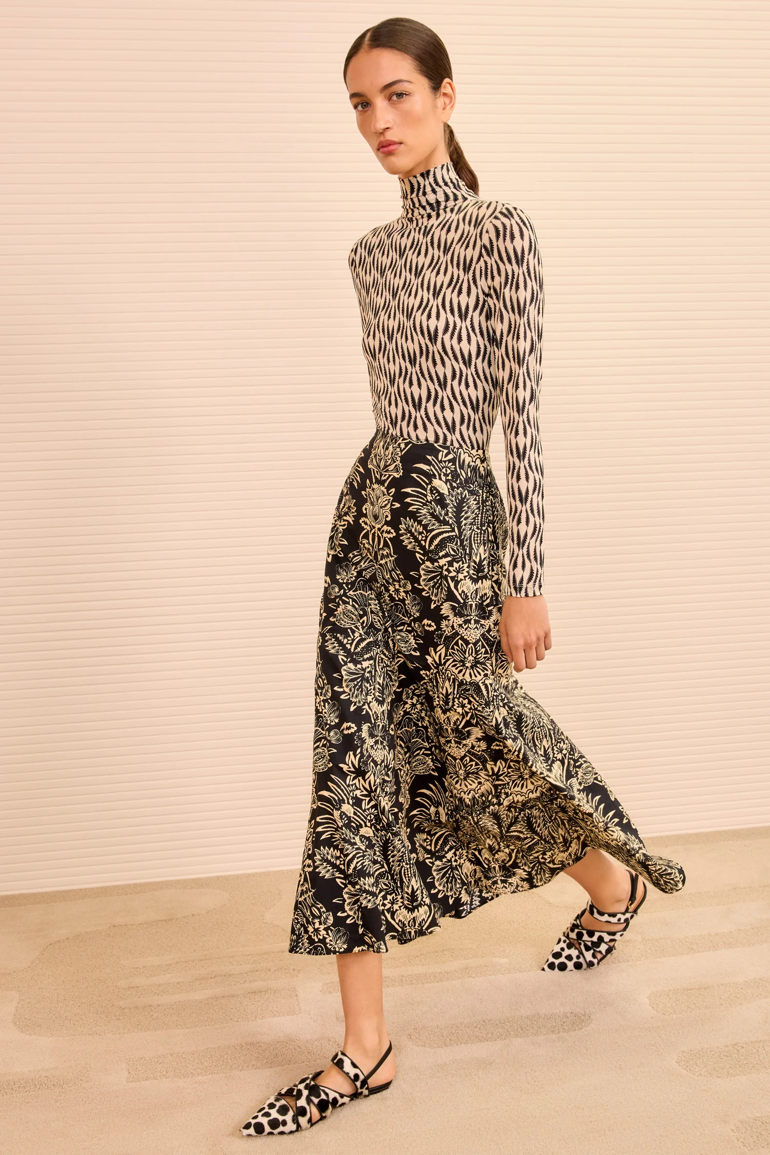Aurelia Jersey Long Sleeve Turtleneck - Silhouette - Image 4