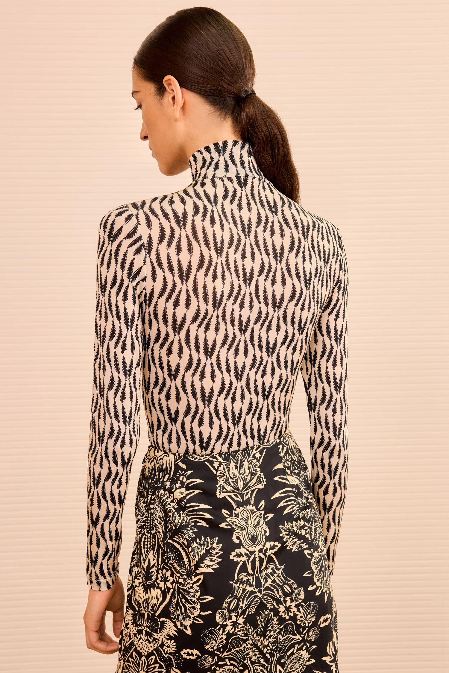 Aurelia Jersey Long Sleeve Turtleneck - Silhouette - Image 5