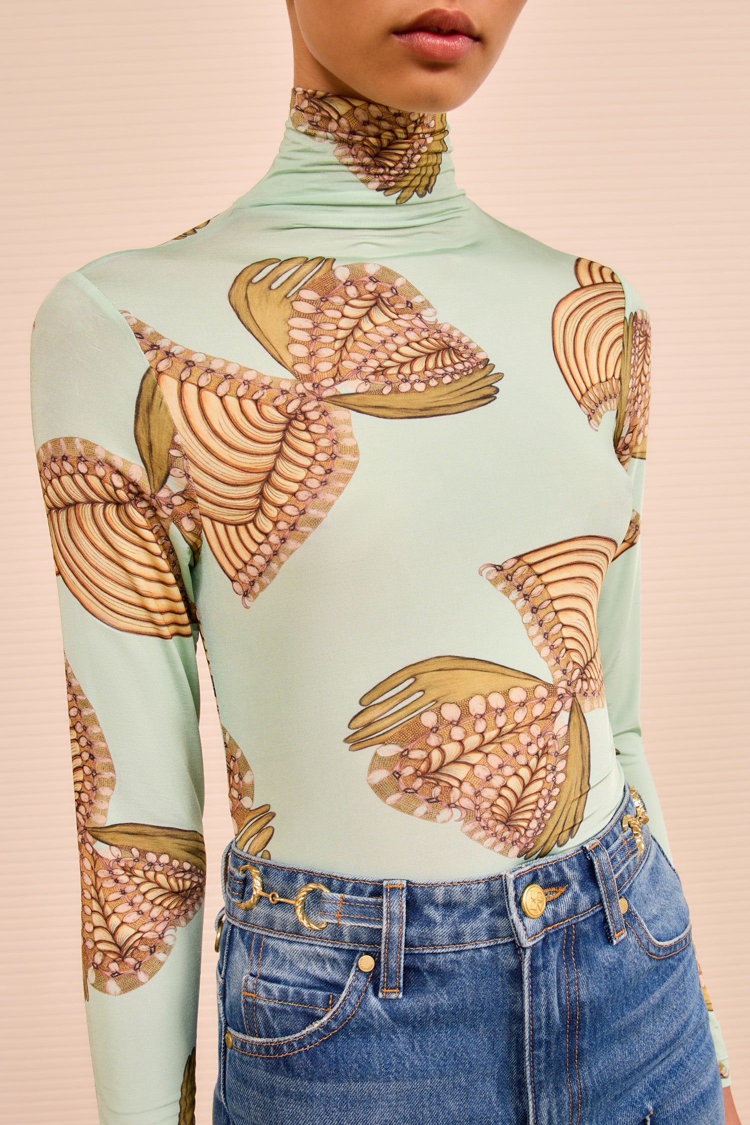 Aurelia Turtleneck - Water Blossoms - Image 2