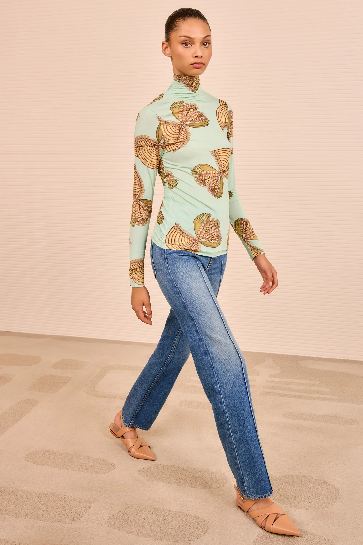 Aurelia Turtleneck - Water Blossoms - Image 3