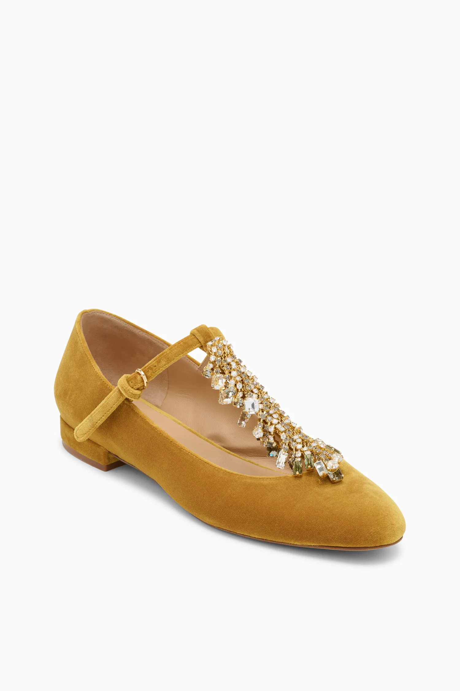 Bianca Crystal T&ndash;Strap Ballerina - Artichoke - Image 2