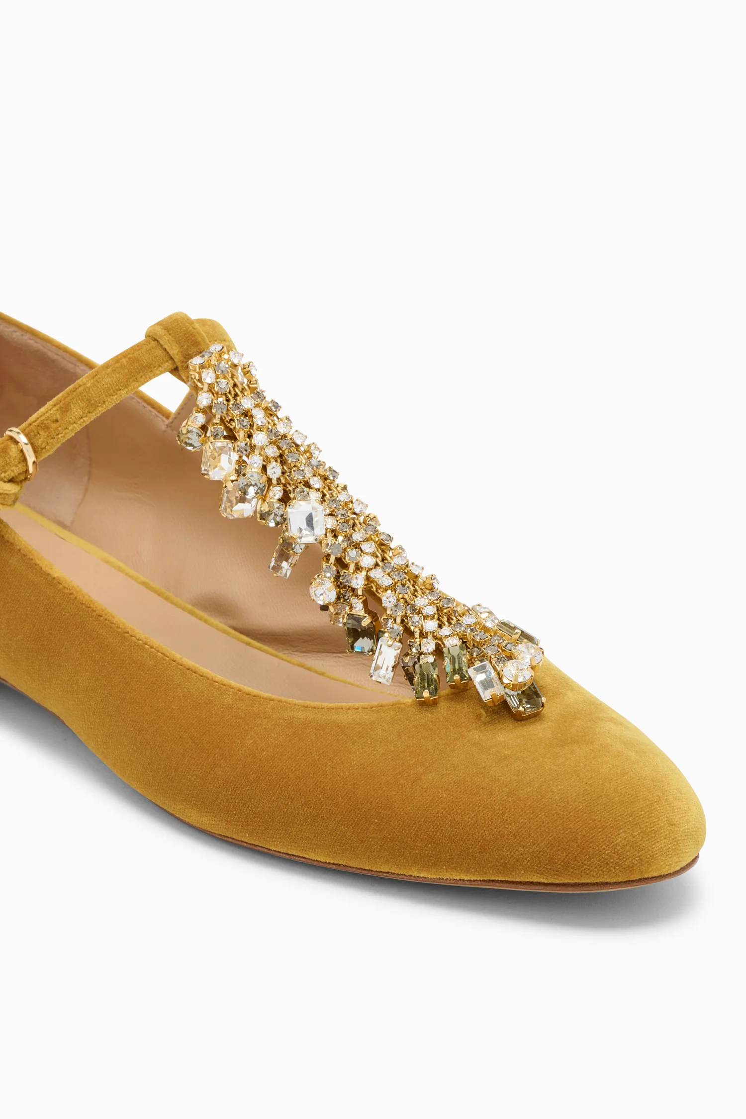 Bianca Crystal T&ndash;Strap Ballerina - Artichoke - Image 3
