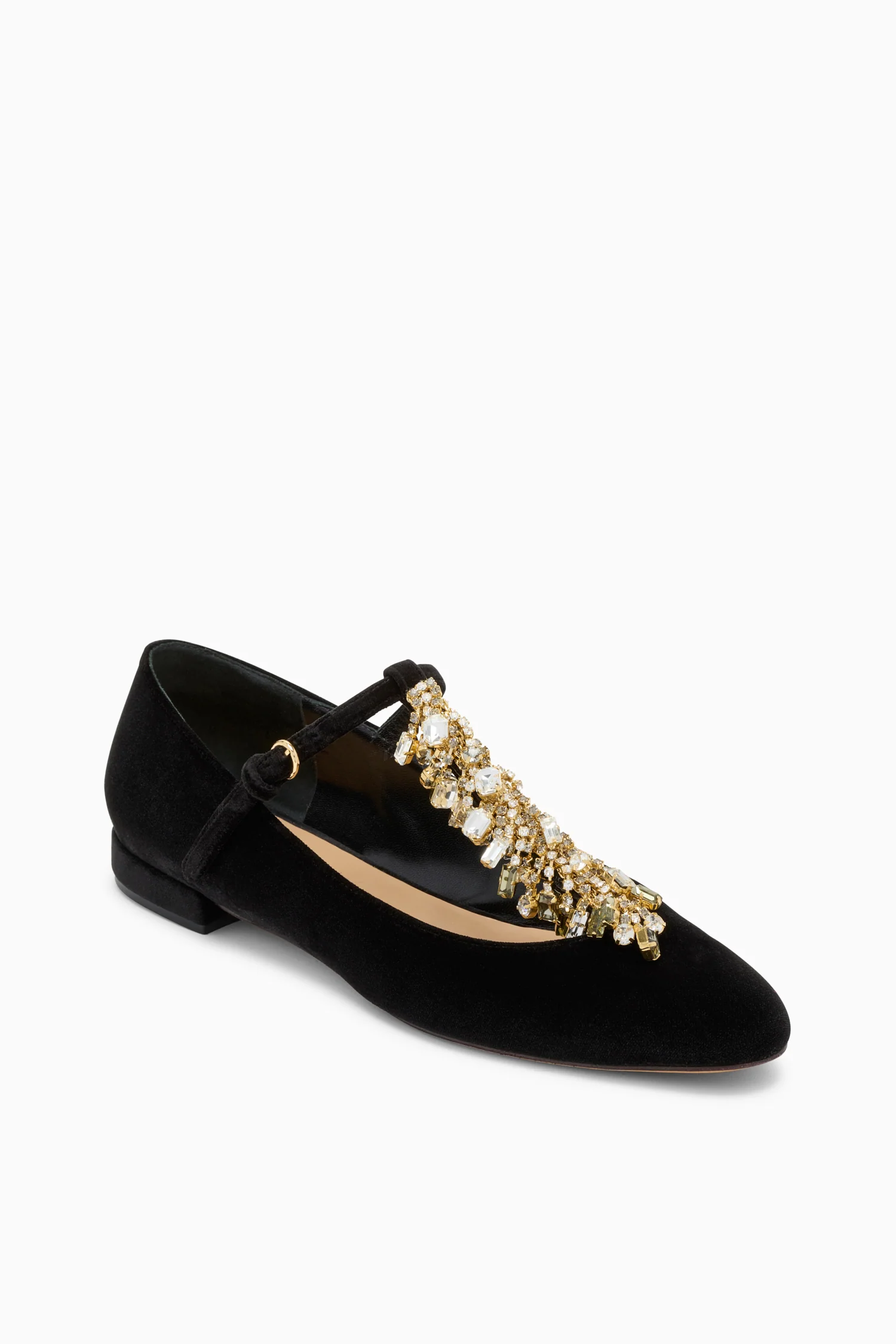 Bianca Crystal T–Strap Ballerina - Noir - Image 2
