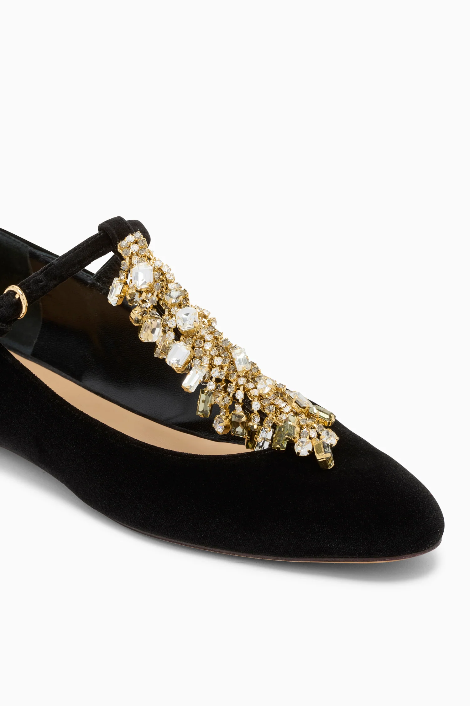 Bianca Crystal T–Strap Ballerina - Noir - Image 3