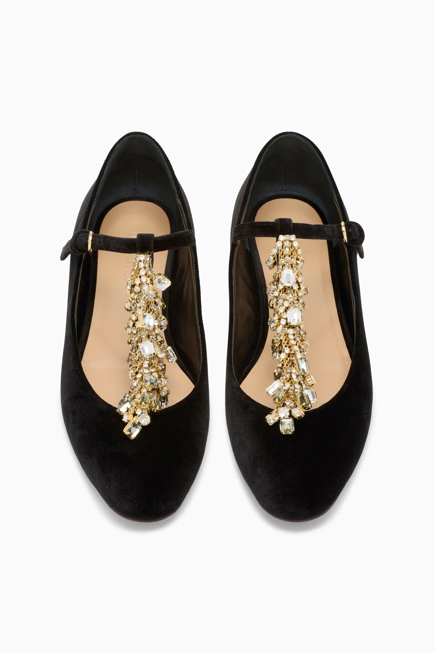 Bianca Crystal T–Strap Ballerina - Noir - Image 4