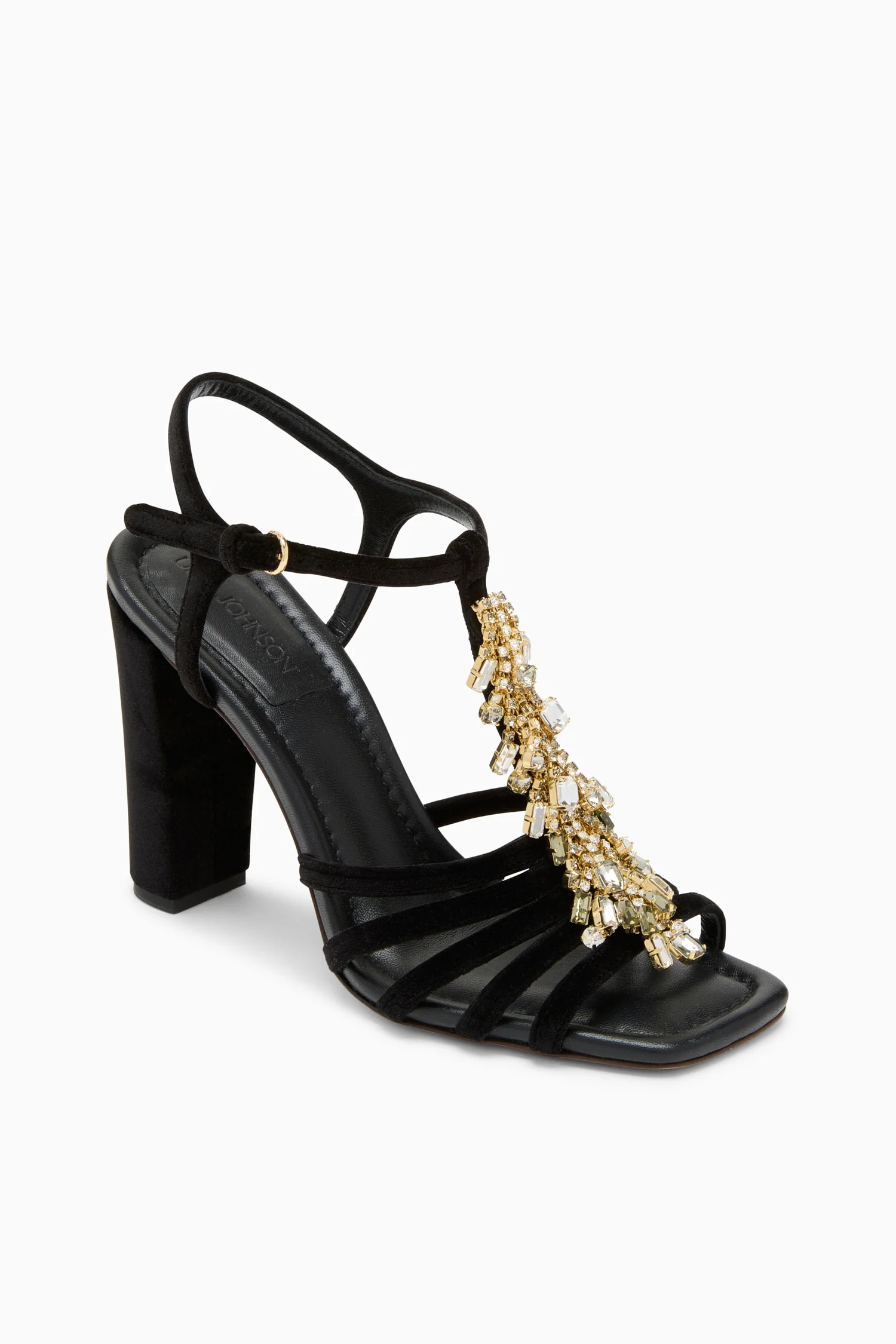 Bianca Crystal T–Strap High Heel - Noir - Image 2
