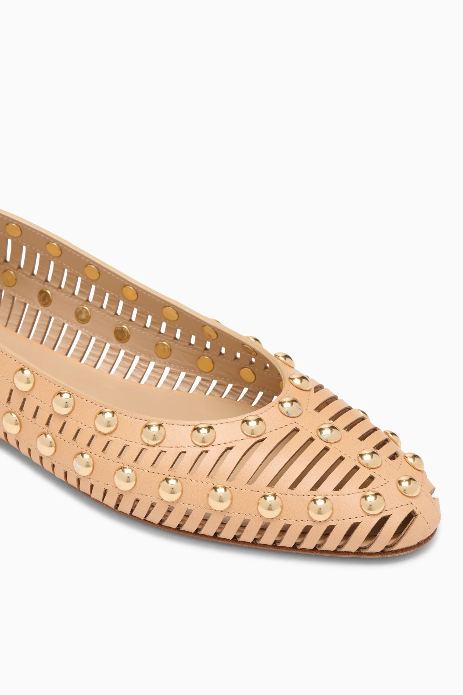 Bijou Studded Ballerina - Almond - Image 2