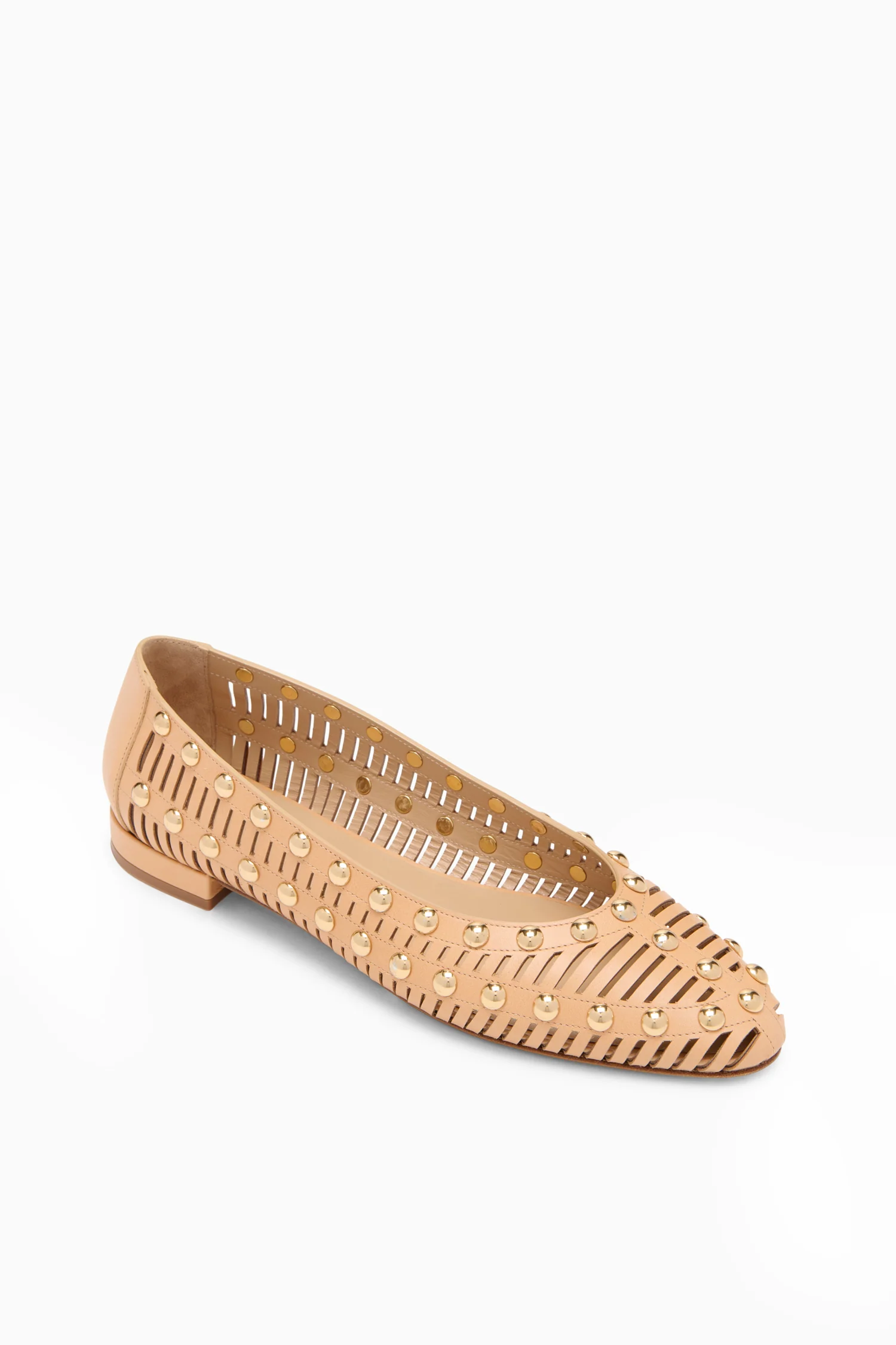 Bijou Studded Ballerina - Almond - Image 3