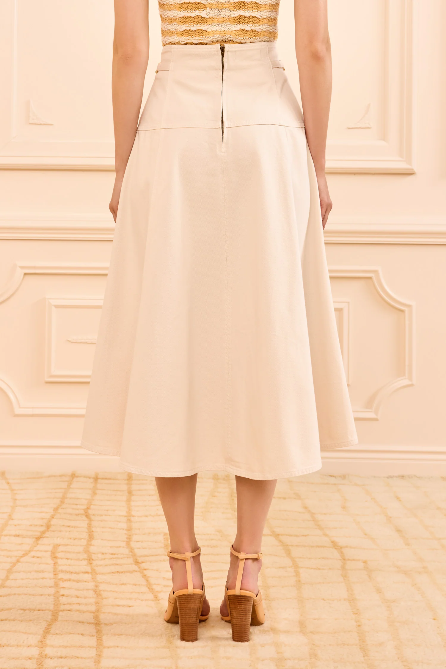 The Brigette Denim Midi Skirt - Cowrie - Image 5