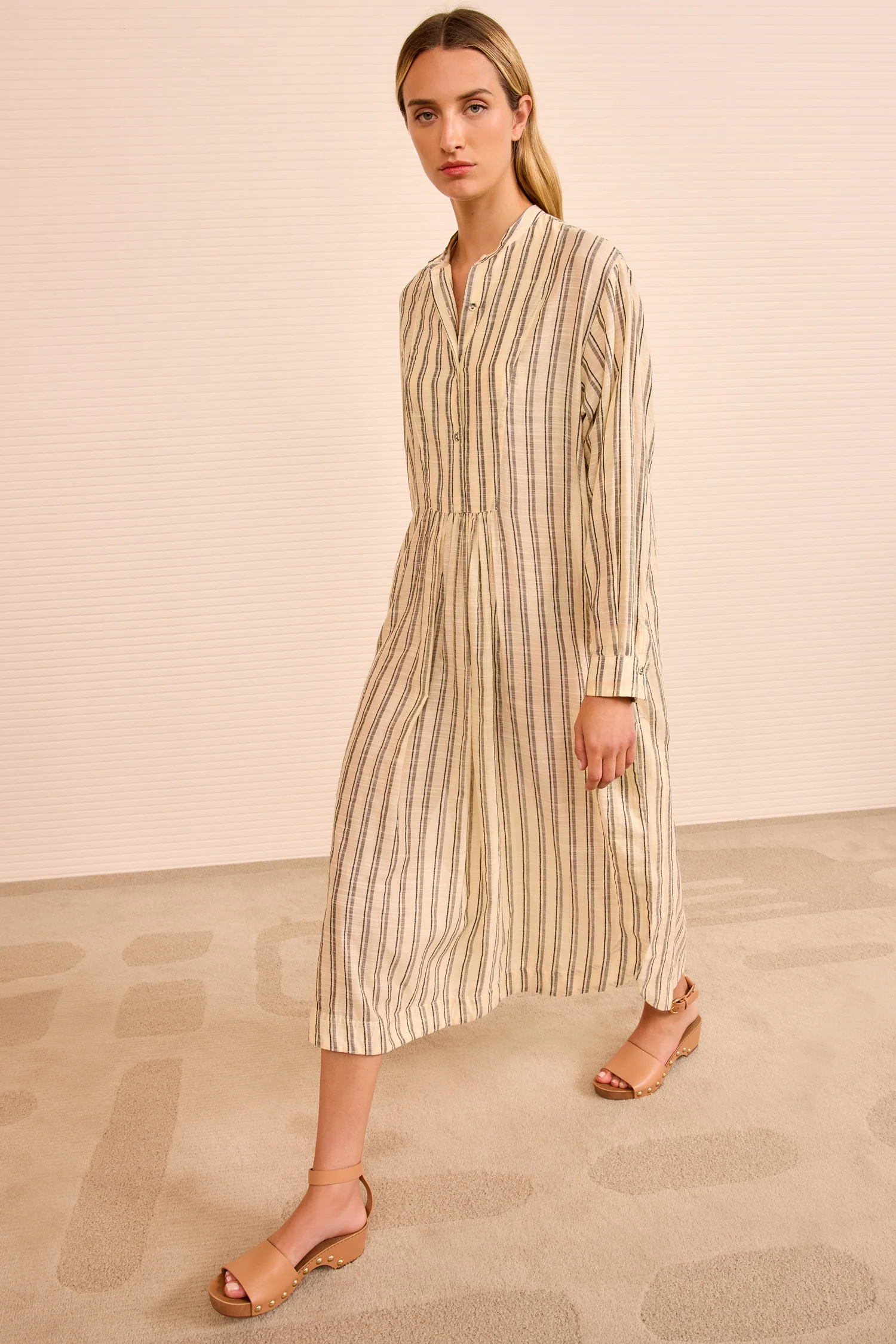 Brita Striped Dress Coverup - Cowrie Stripe - Image 3