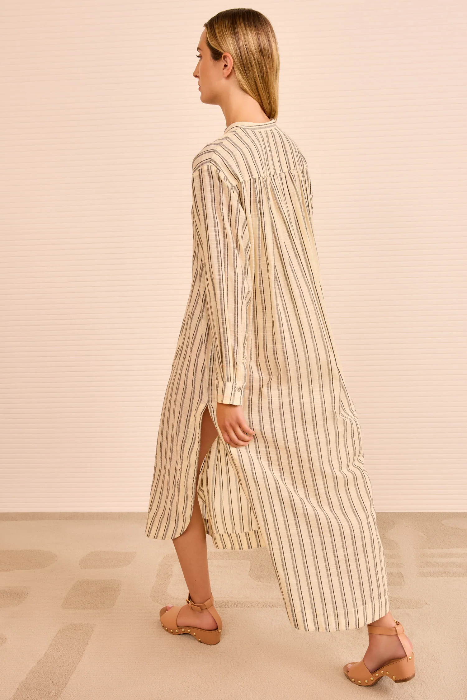 Brita Striped Dress Coverup - Cowrie Stripe - Image 4