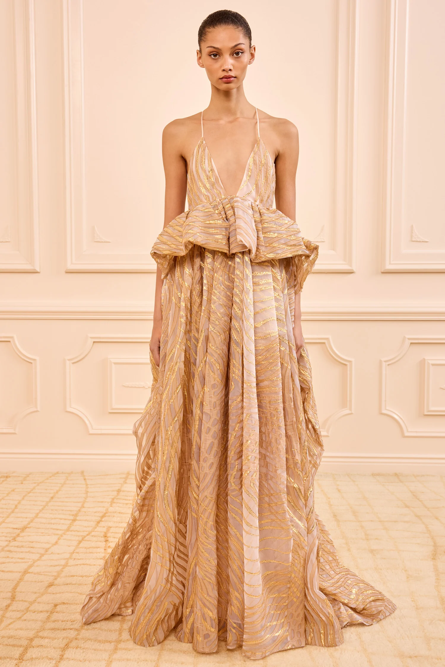 Camelia Gown with Lurex - Nautilis - Image 3