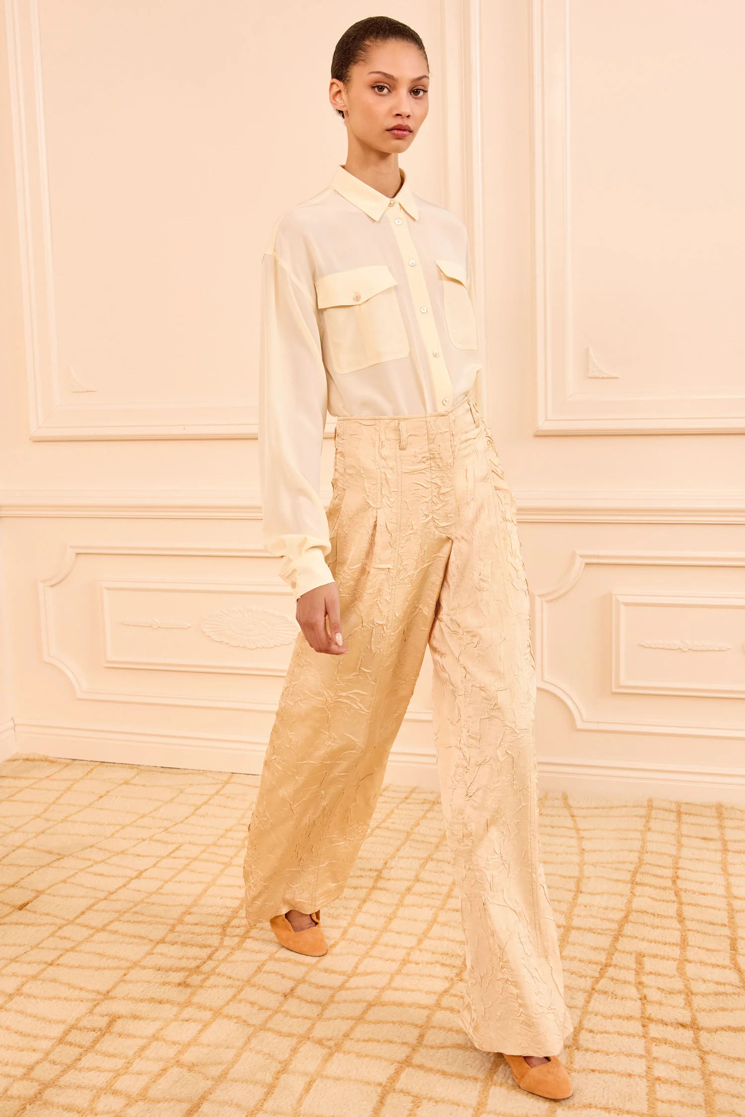Carine High Waisted Pant - Driftwood - Image 3