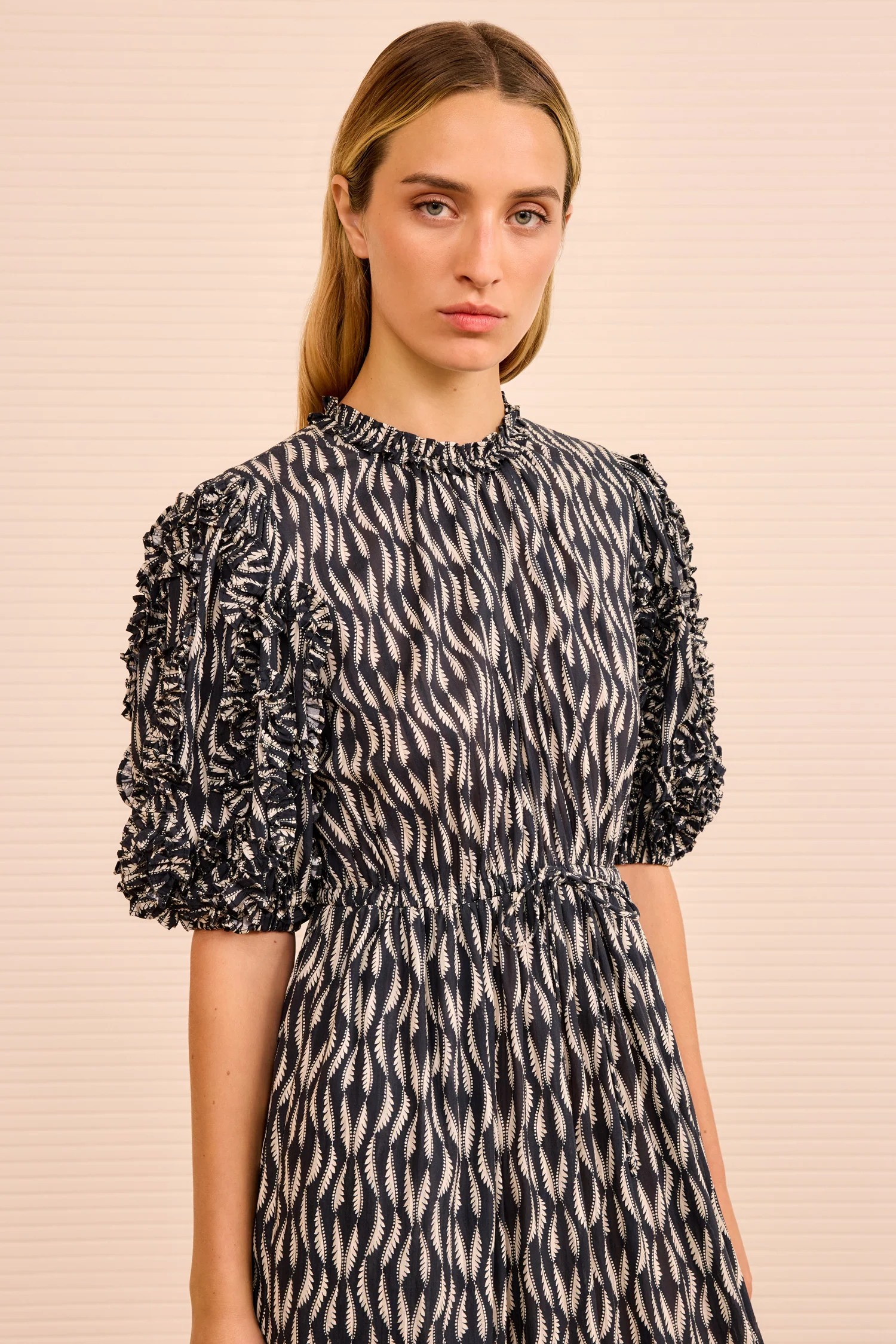 Channary Puff Sleeve Dress - Graphite - Image 2
