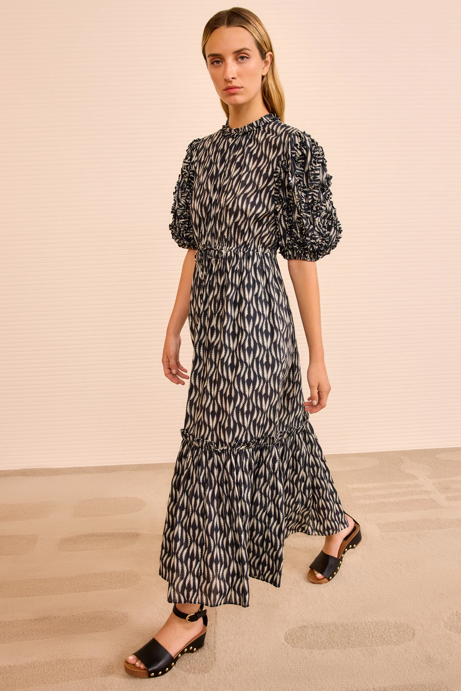 Channary Puff Sleeve Dress - Graphite - Image 3