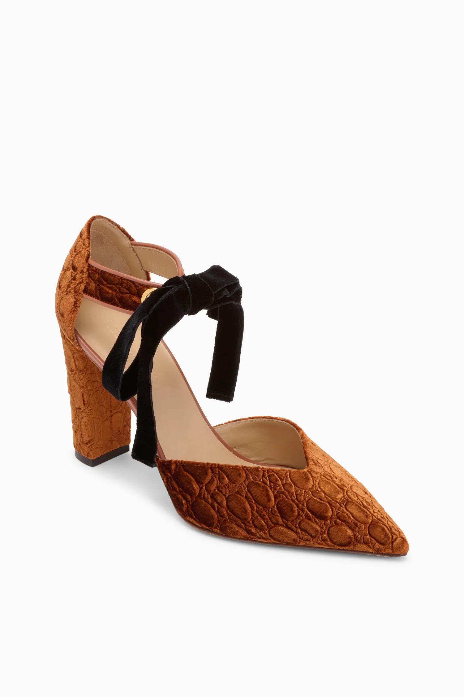 Corinna Eyelet Detail High Heel - Sierra - Image 2