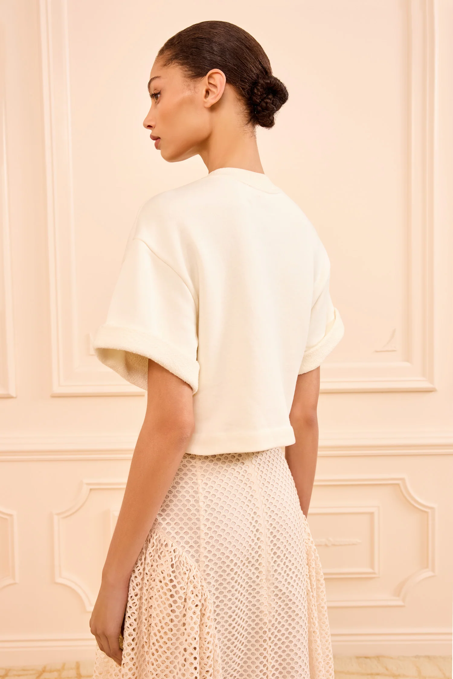 Cove Top with Embroidery - Creme - Image 4