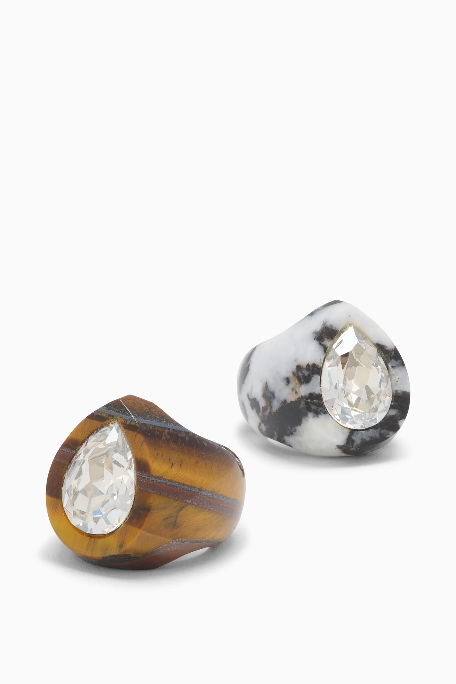 Crystal Pear Signet Ring - Black Onyx - Image 4