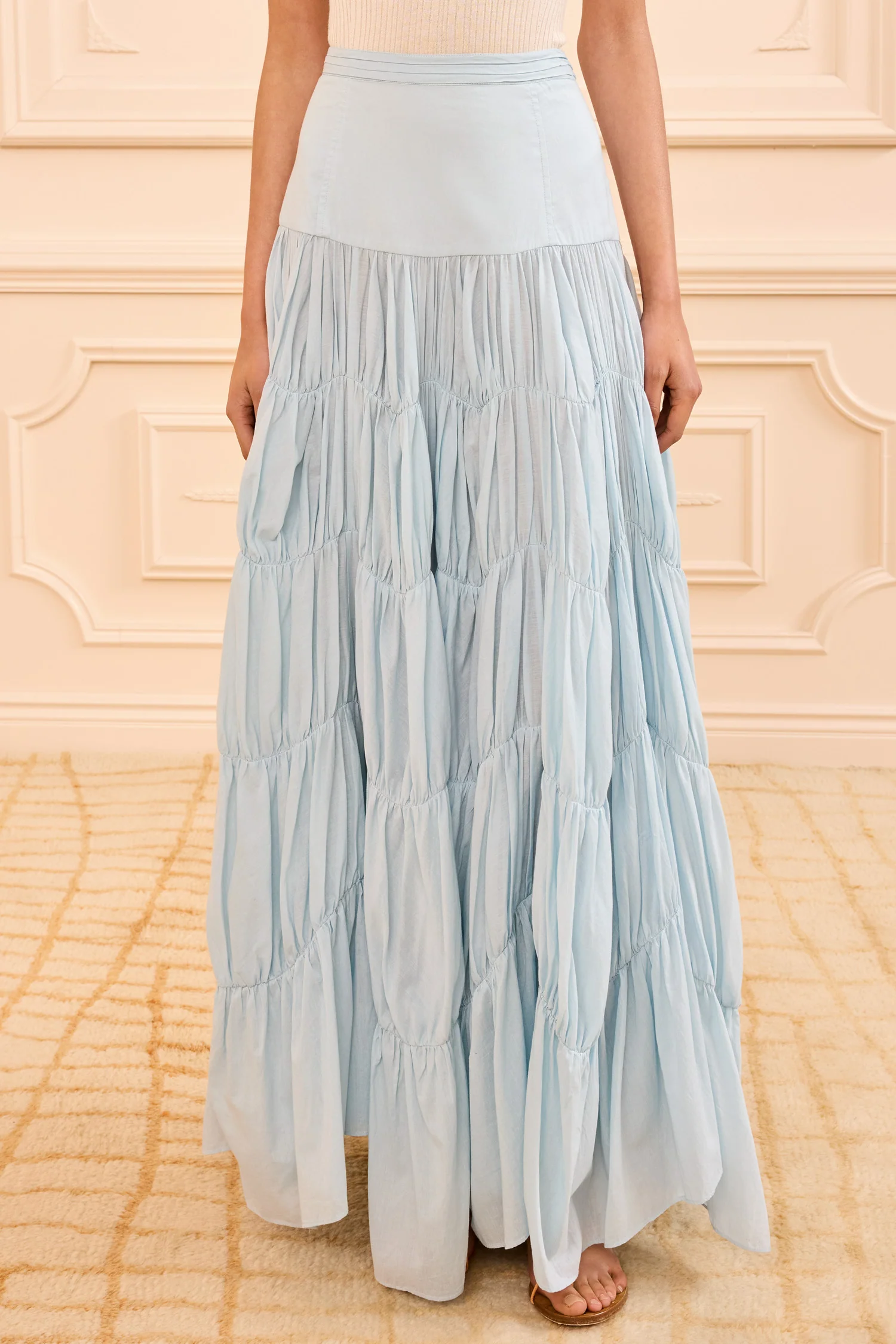 Davina Drop Tiered Skirt - Adriatic - Image 2
