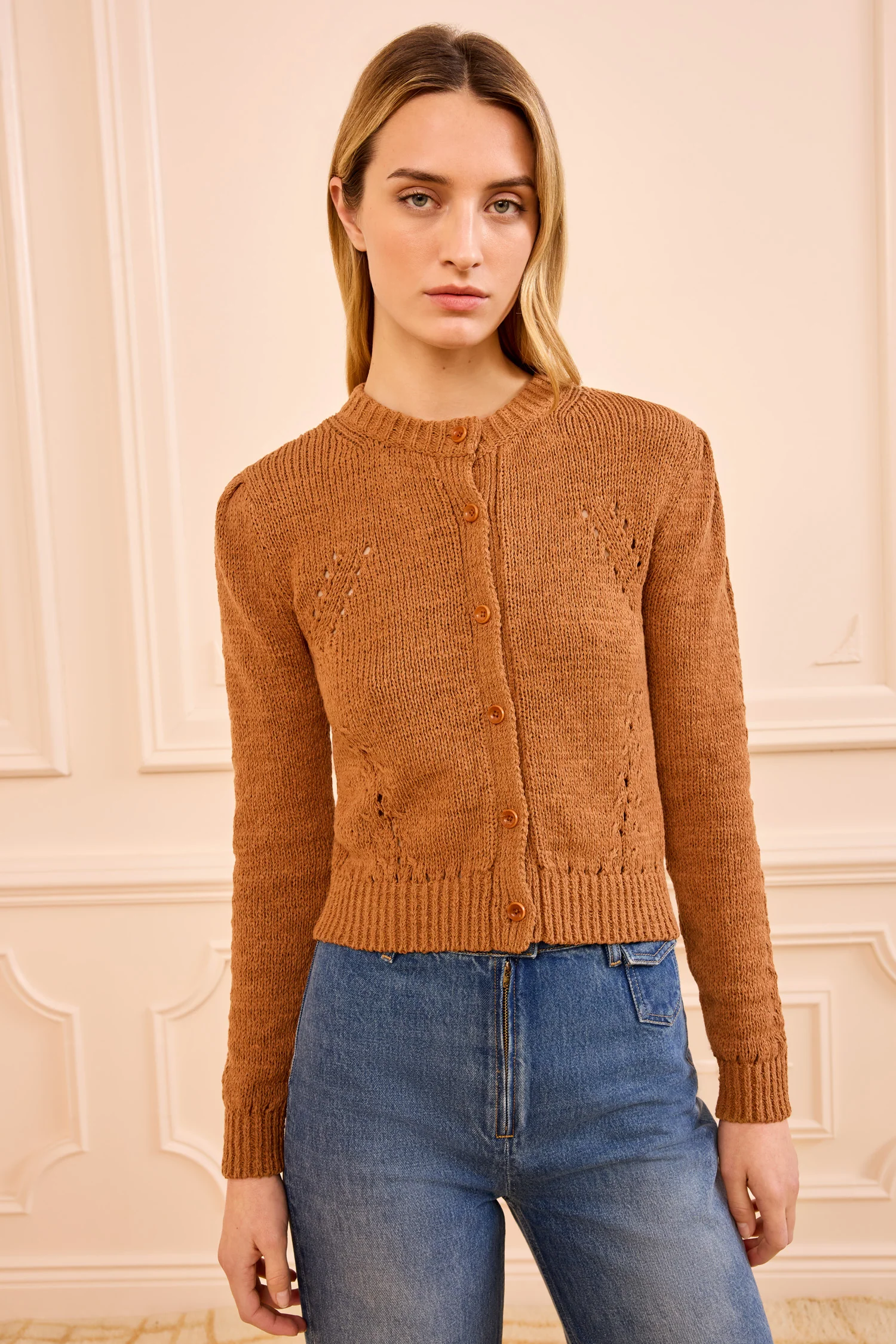 Delphina Cardigan - Umber