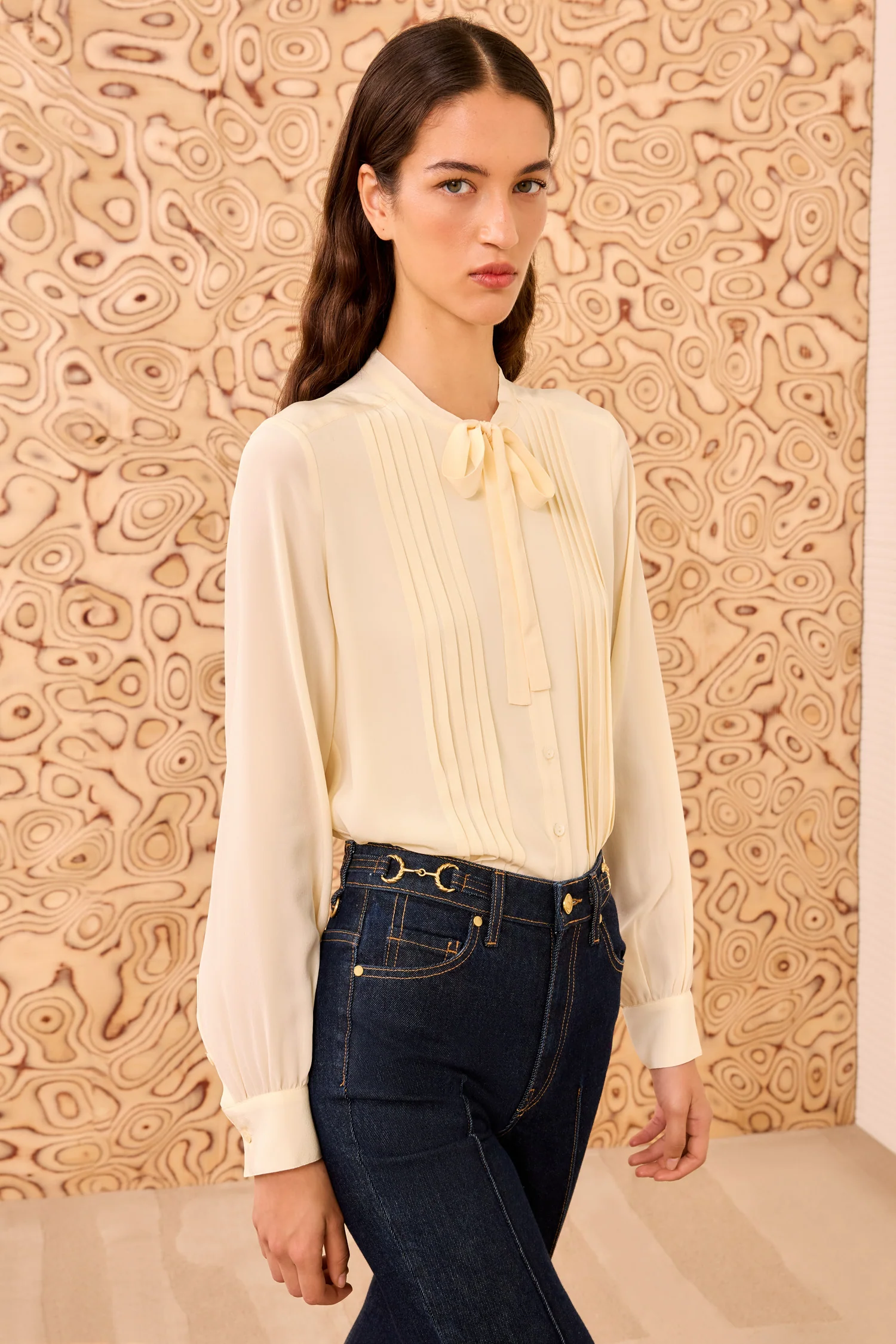 Delvine Long Sleeve Blouse - Cowrie