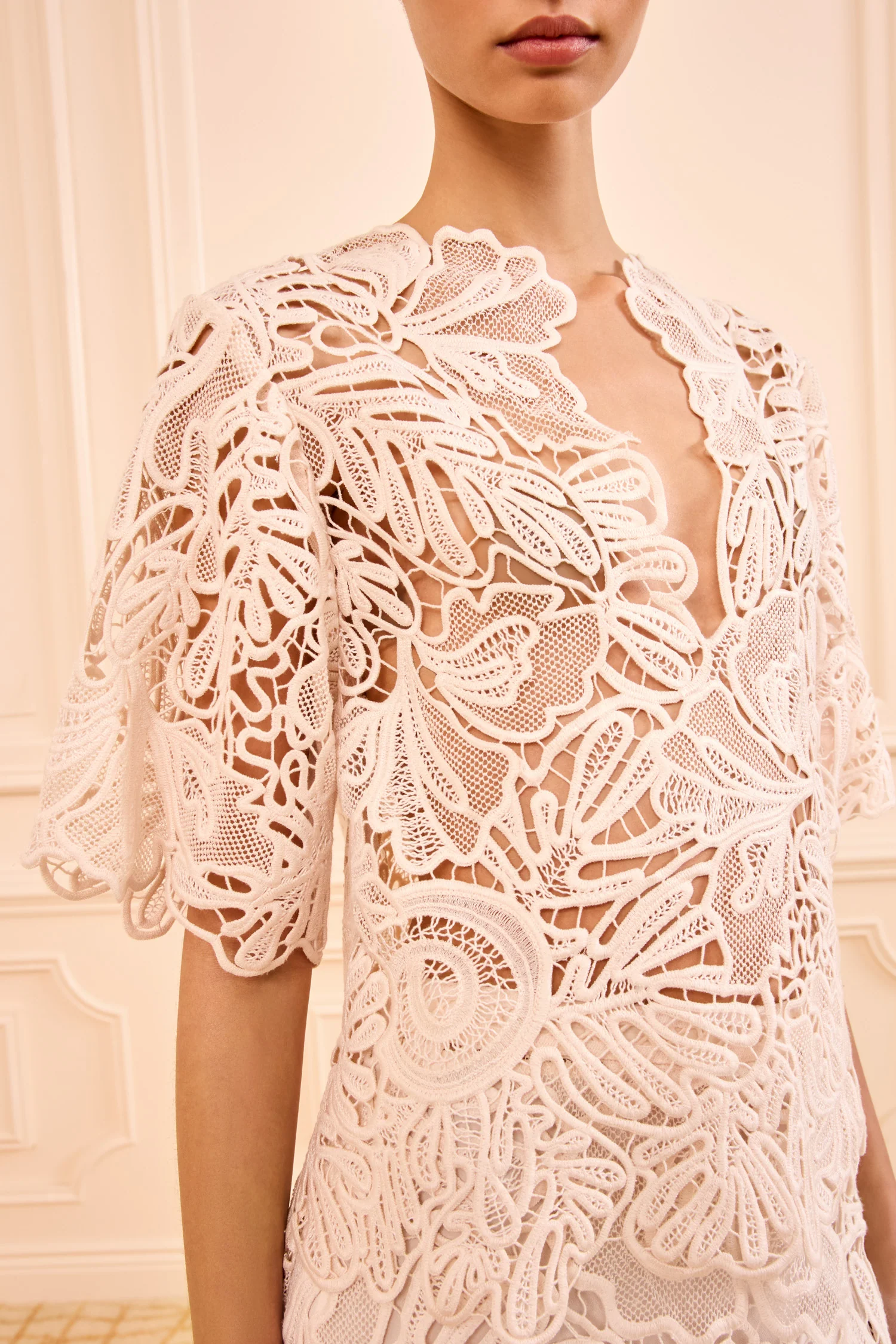 Dua Corded Lace Top - Chalk - Image 2