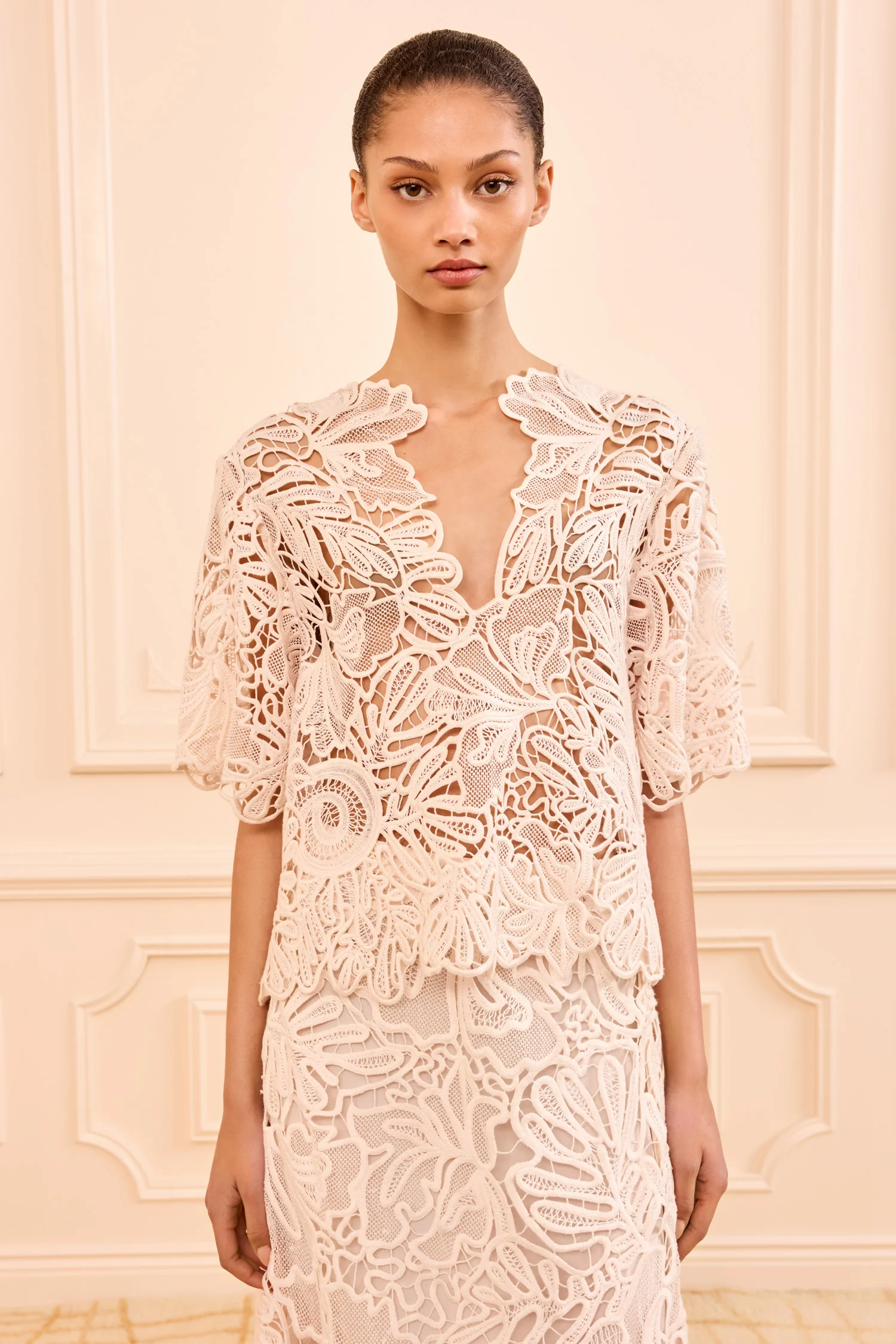 Dua Corded Lace Top - Chalk - Image 3