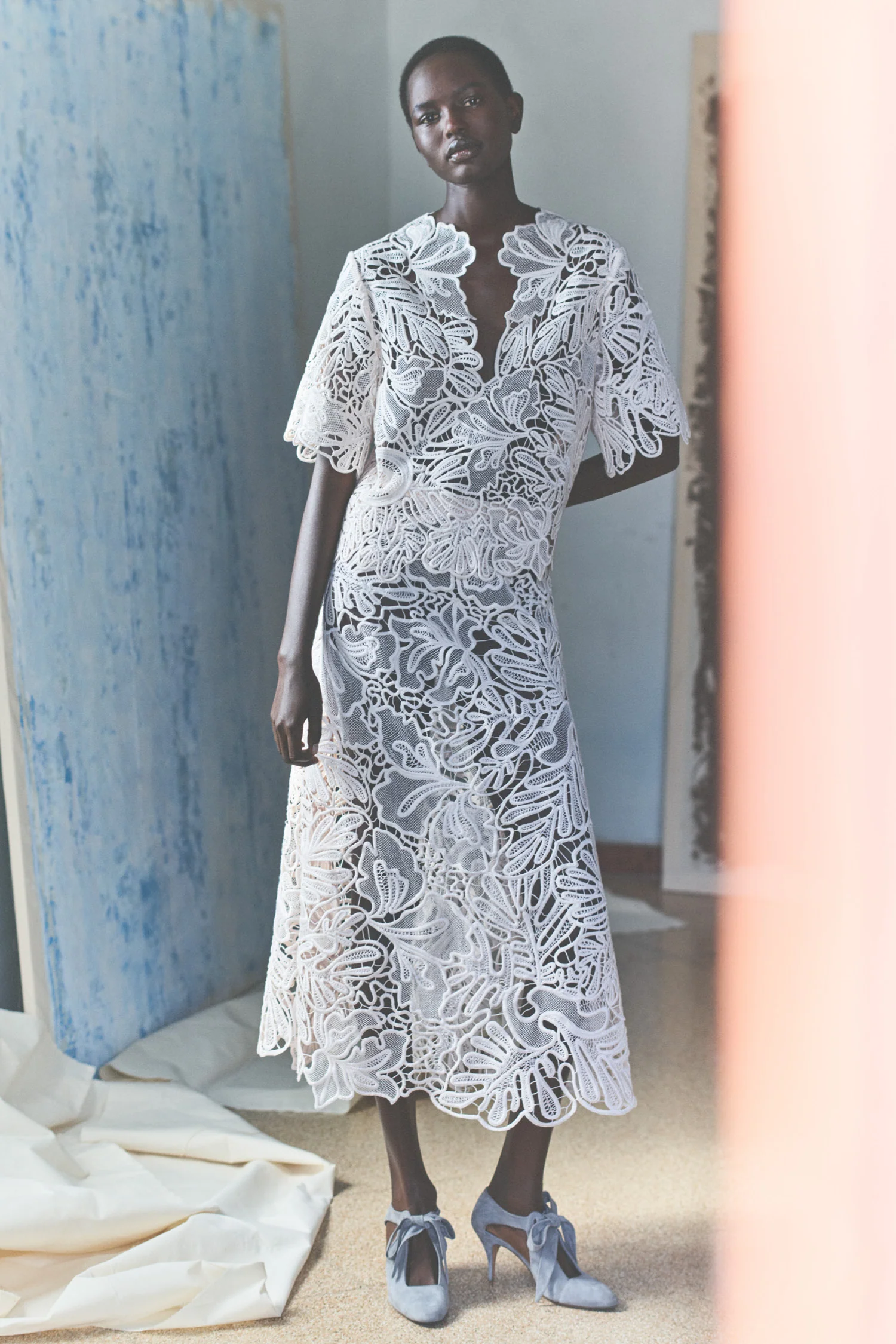 Dua Corded Lace Top - Chalk - Image 6